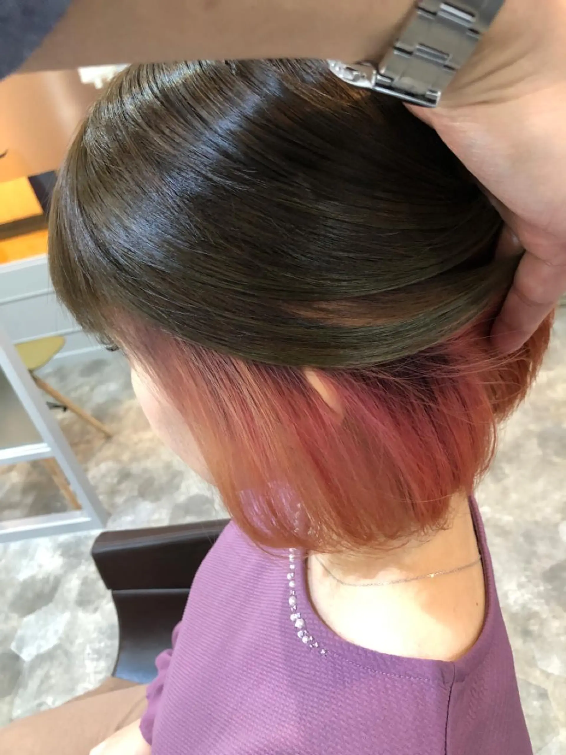 ミディアム カラー カット ヘアカラー hair care ACRO所属・hair care ACRO店長　谷のヘアスタイル