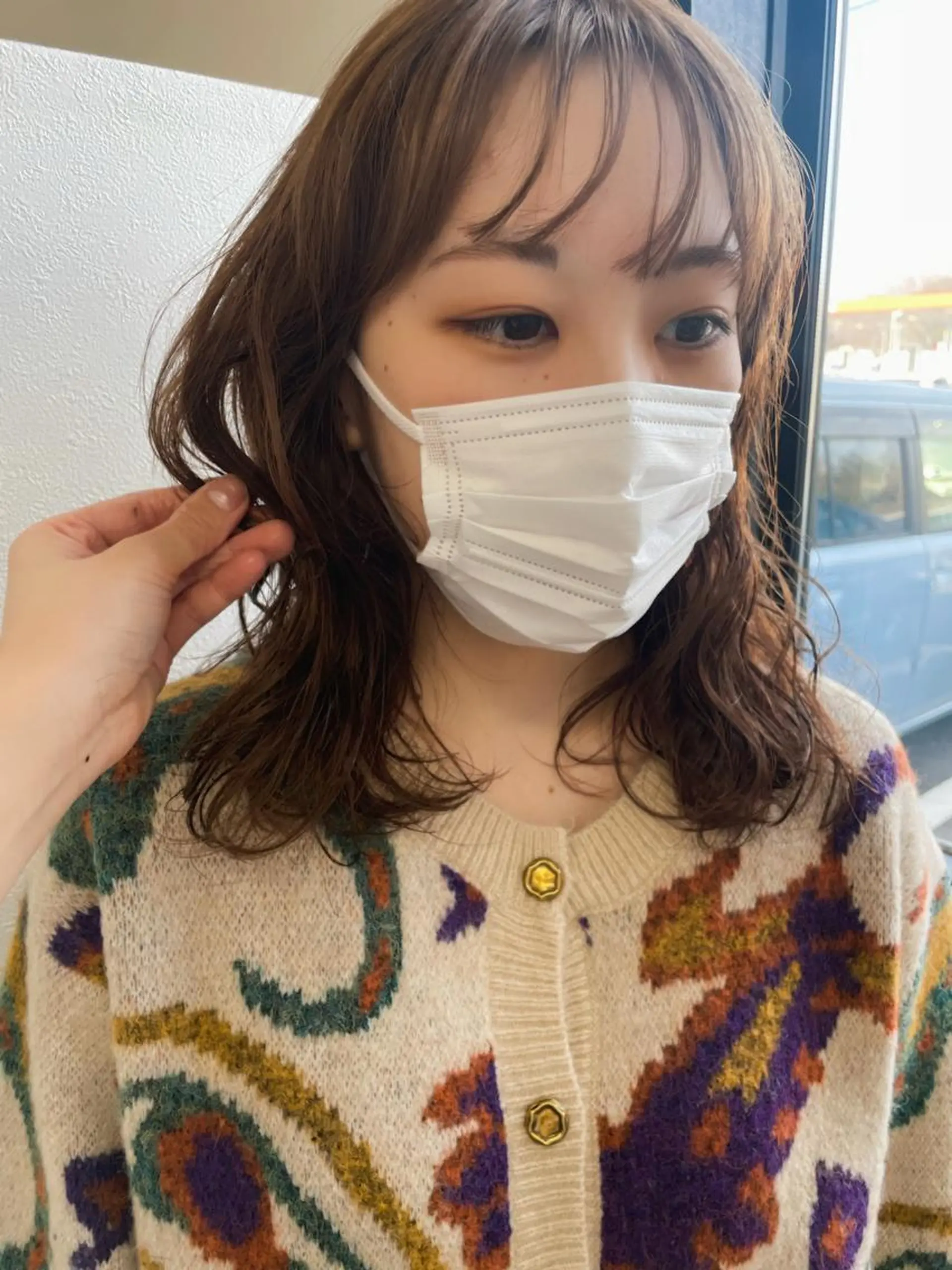 ミディアム パーマ カラー saito .のヘアスタイル
