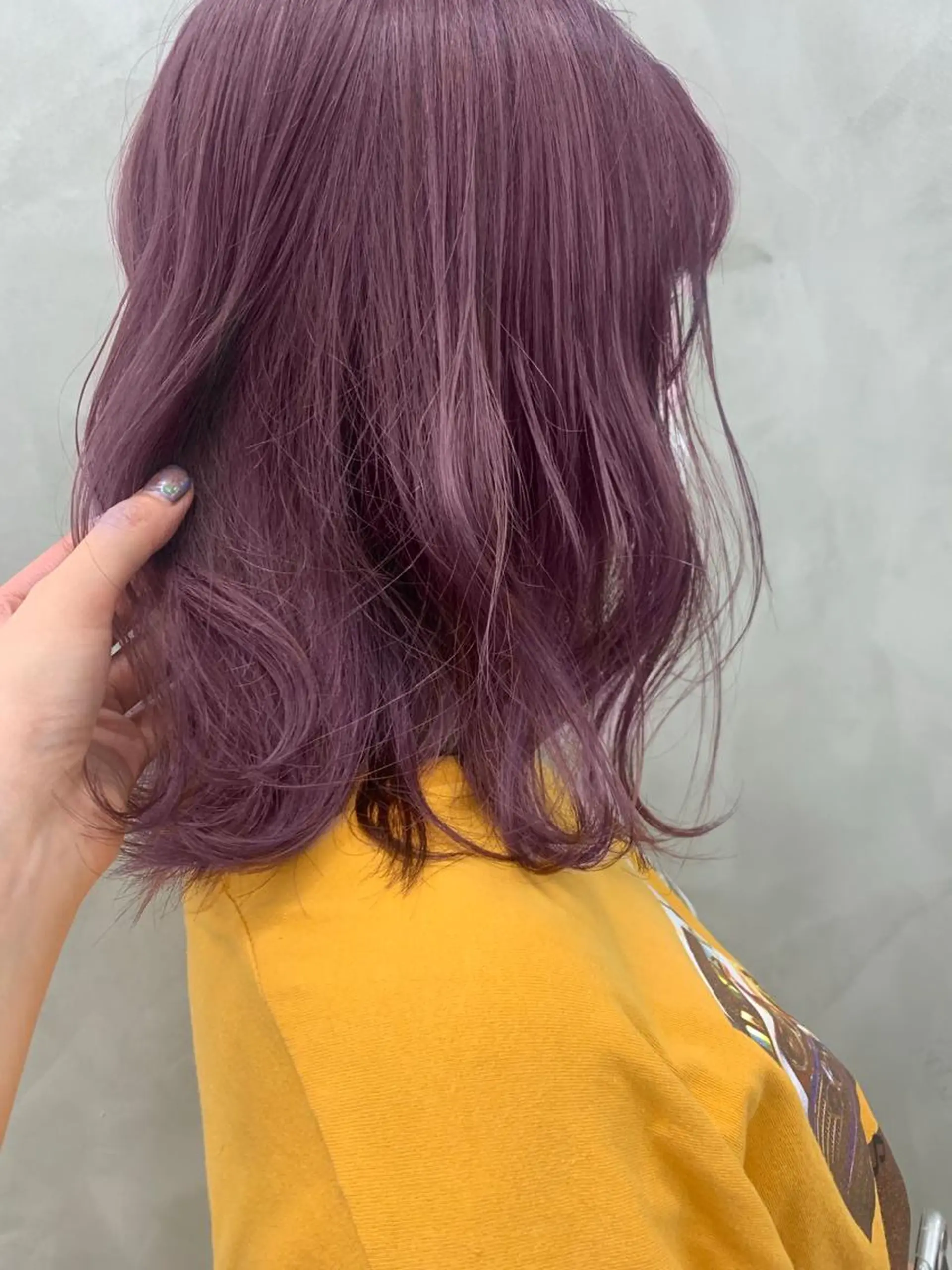 セミロング カラー ピンクカラー ピンクパープル パープルカラー ブームボックス所属・🐝ハイトーンカラー hachi🐝のヘアスタイル