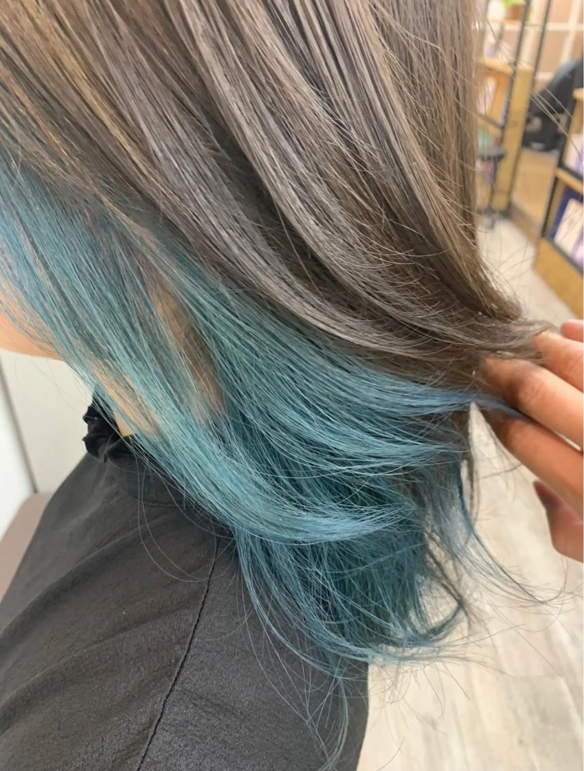 ミディアム カラー ミディアムパーマ アッシュ アッシュブラウン ベージュカラー 黒髪 ヘアカラー N° jemica 札幌のヘアスタイル