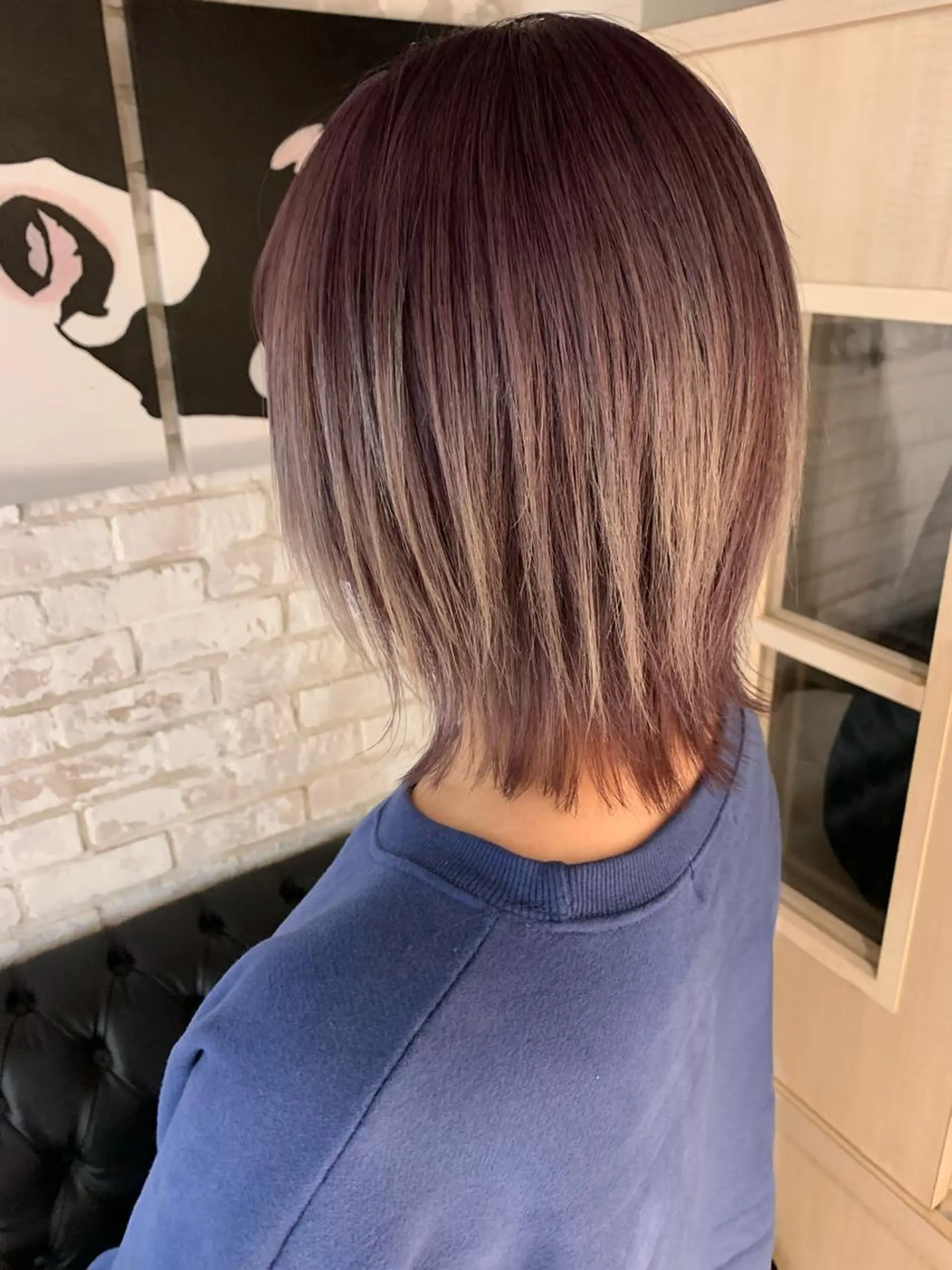 ミディアム パープルカラー ヘアカラー grow所属・和田 拓也のヘアスタイル