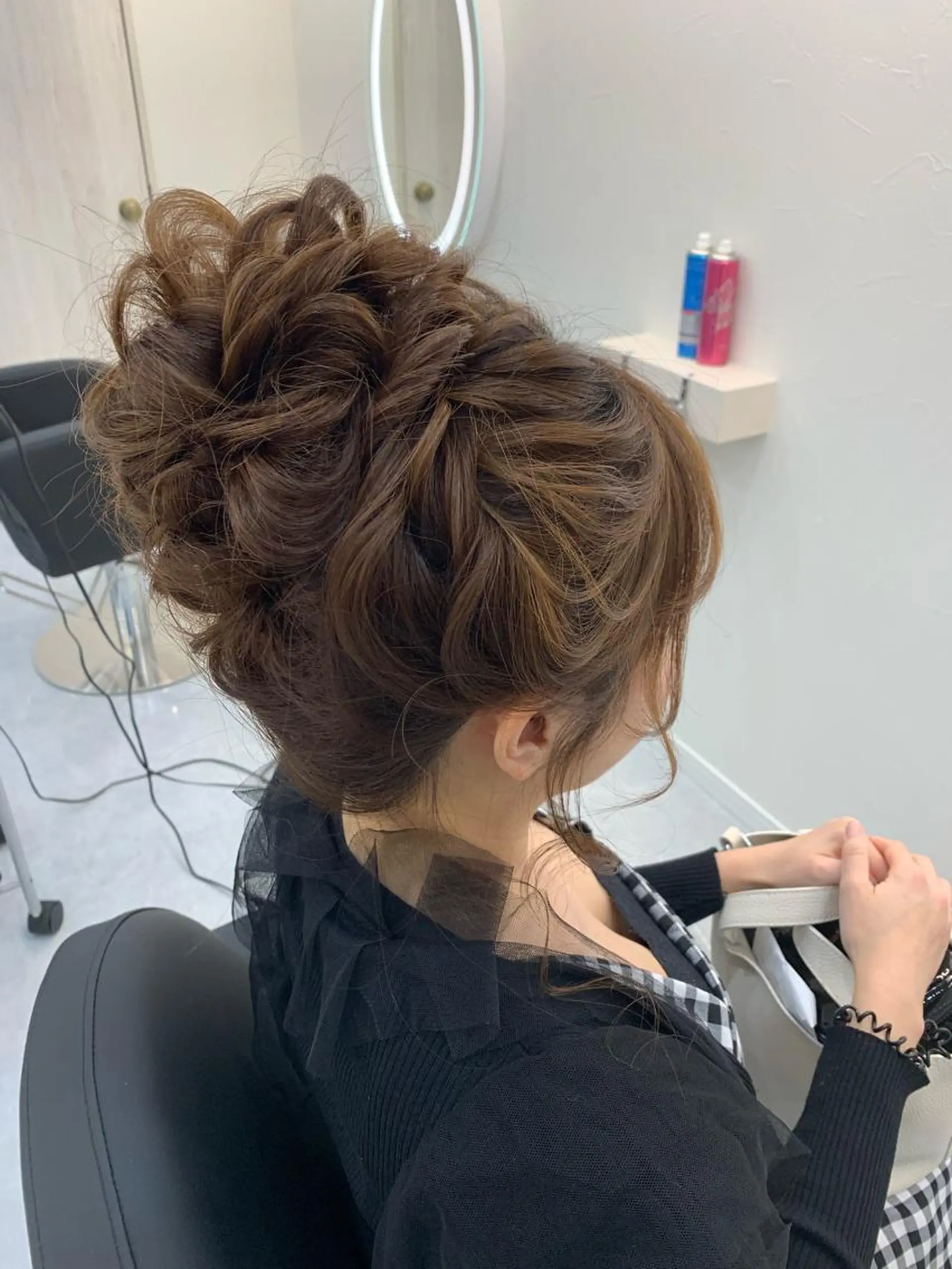 ロング ヘアアレンジ お団子ヘア 結婚式・ブライダル デート ヘアセット lien natsukiのヘアスタイル