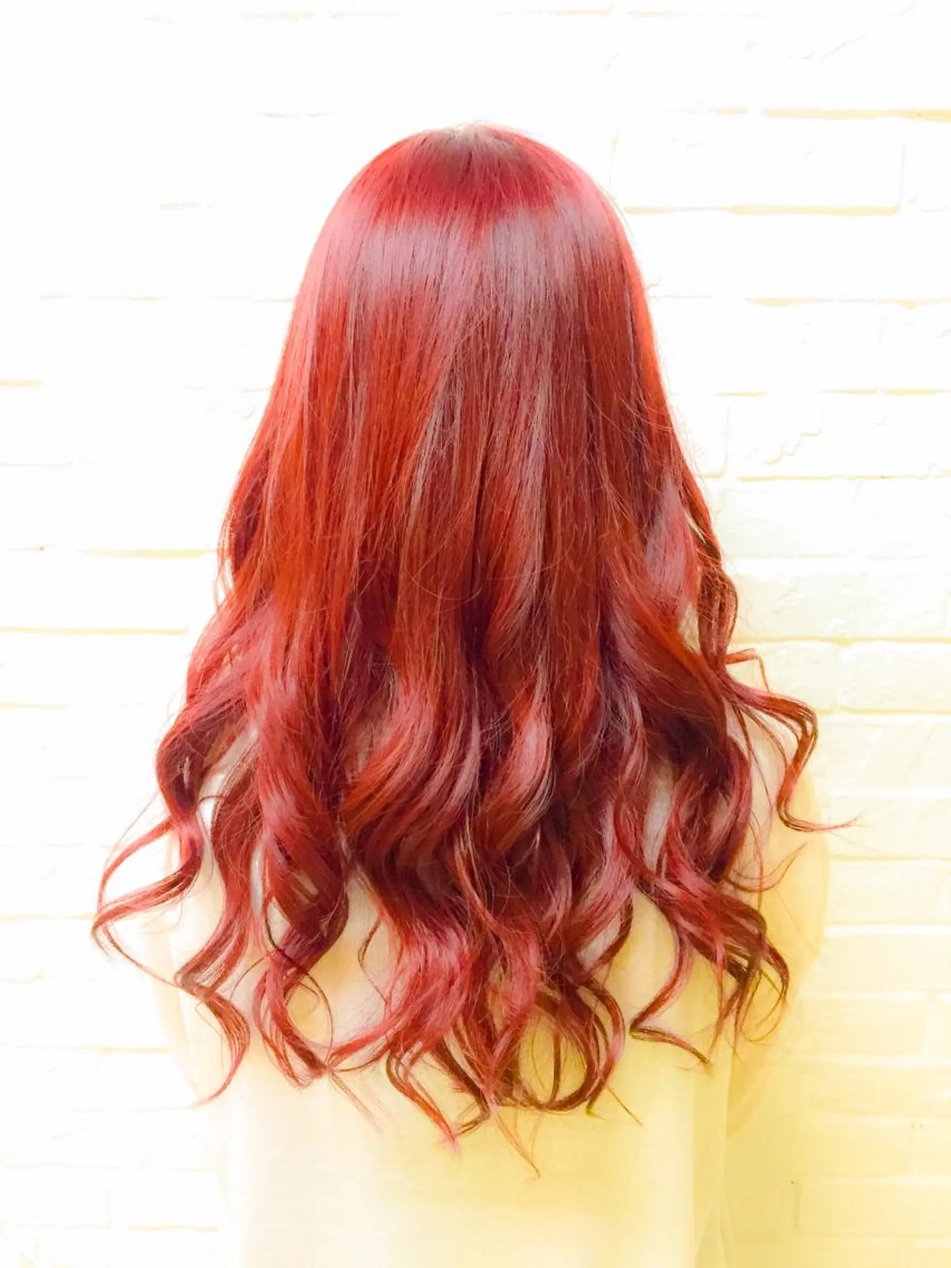 セミロング ロング カラー レッドカラー エクステリピート率 No.1 菊池　悠介のヘアスタイル