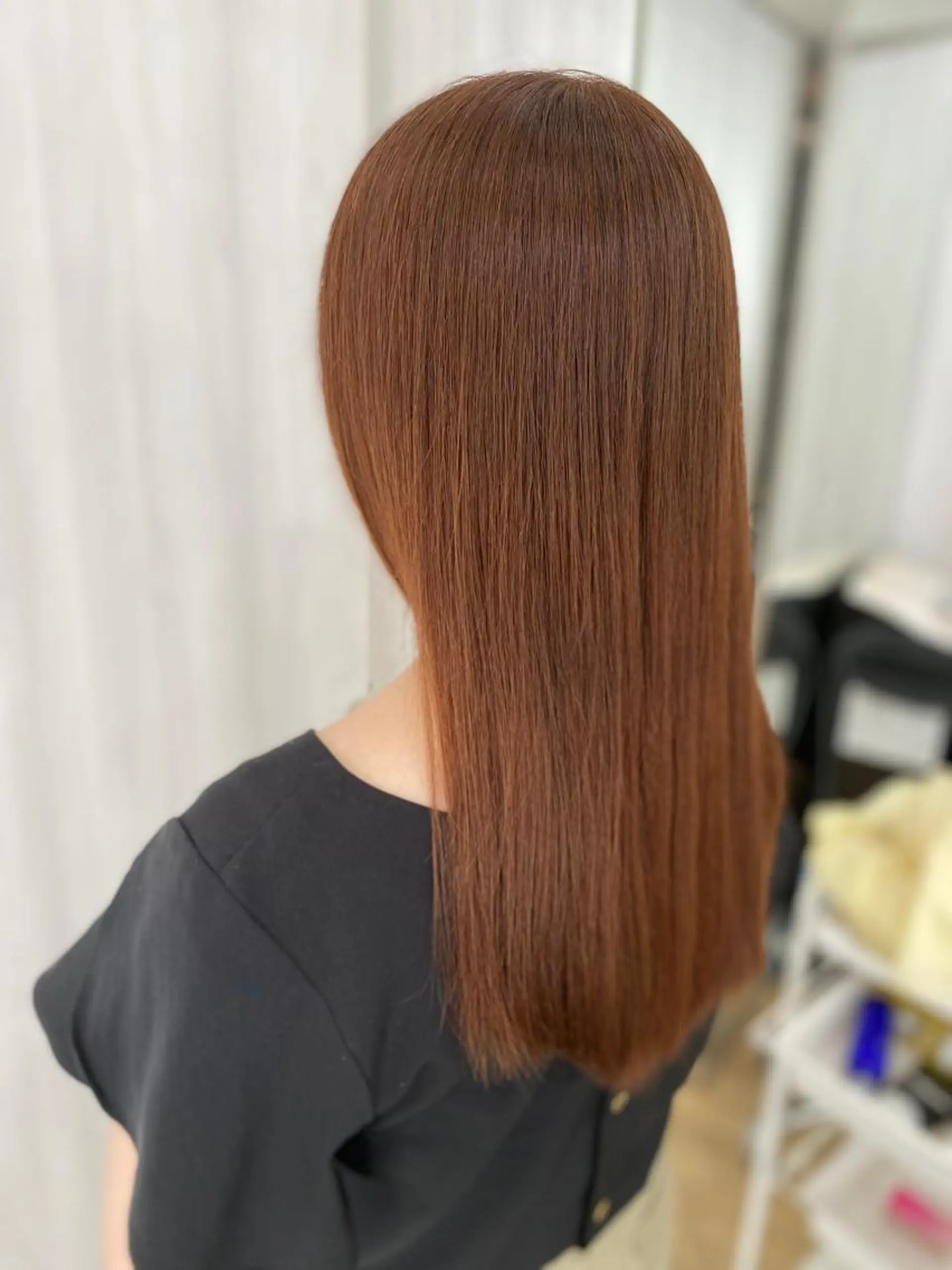 ロング カラー ブラウンカラー ピンクカラー ピンクブラウン カット ヘアカラー トリートメント replica上大岡所属・松井 敬太郎のヘアスタイル