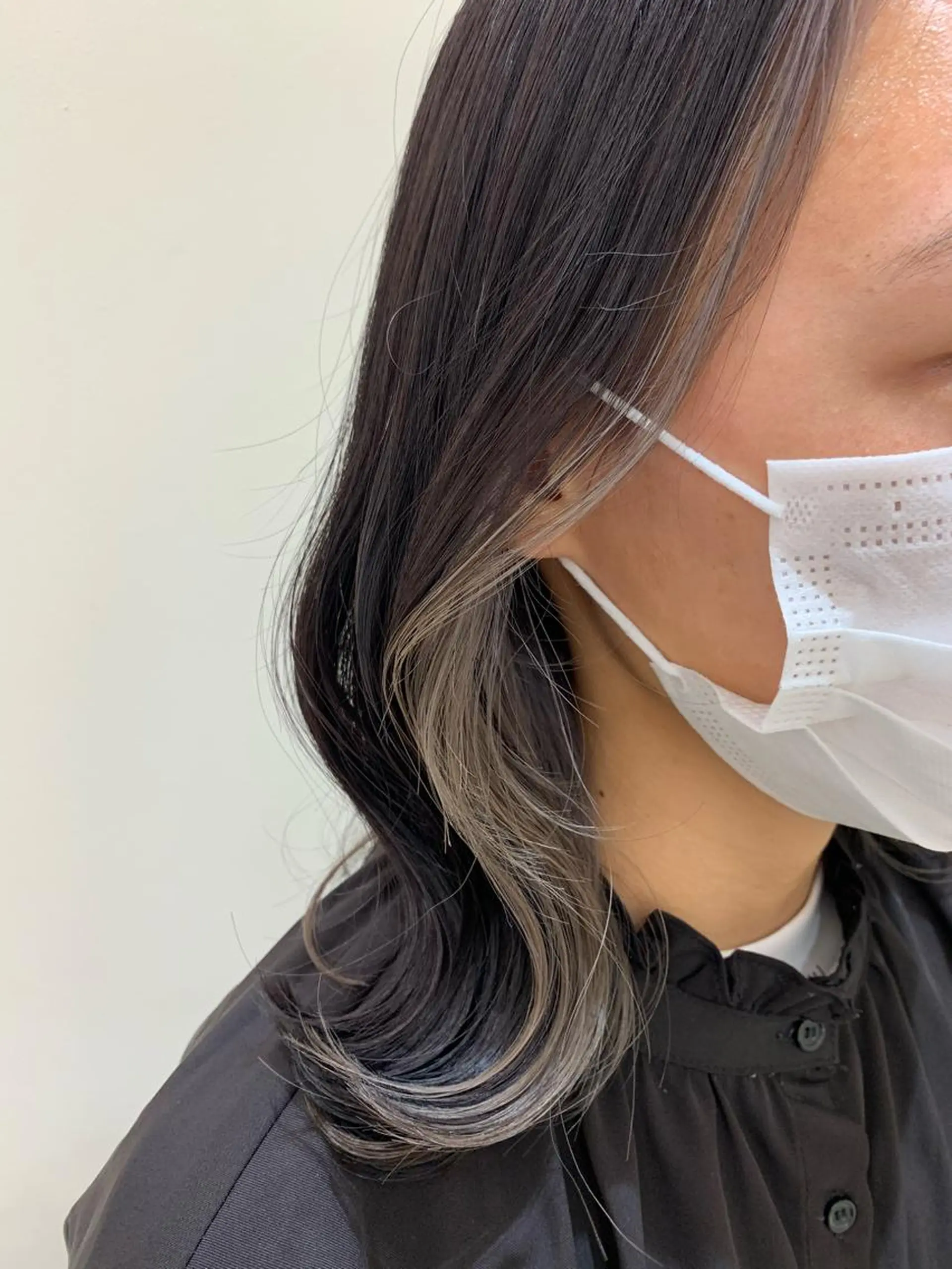 ミディアム カラー ミストバング ブリーチ  フェイスフレーミング 🌹似合わせカラー/ 酸性縮毛🌹野本麗奈のヘアスタイル