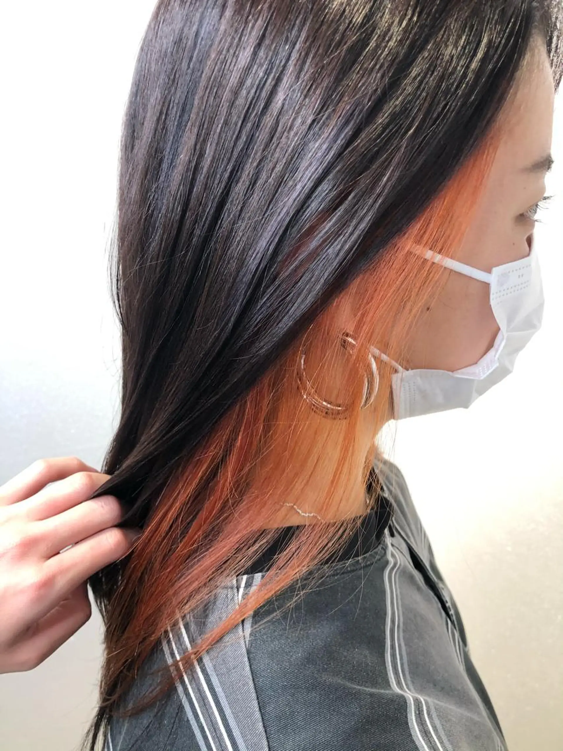 ロング カラー ブラウンカラー ココアブラウン オレンジ Lee大阪店所属・店長　濱口 花菜　美髪整形のヘアスタイル