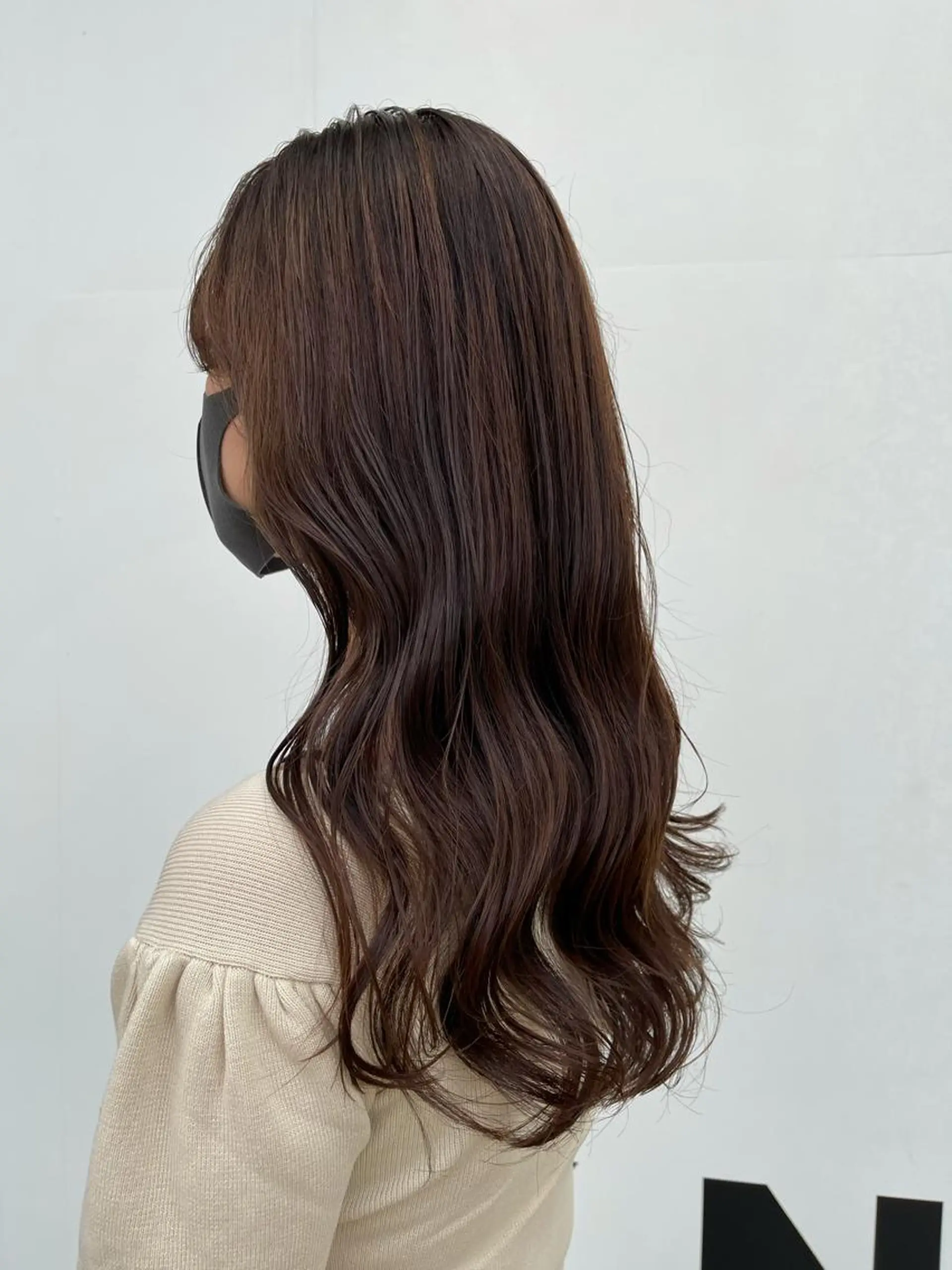 ロング カラー ヨシンモリ カット ヘアカラー トリートメント 韓国🩵海外ヘア 宮川華奈のヘアスタイル