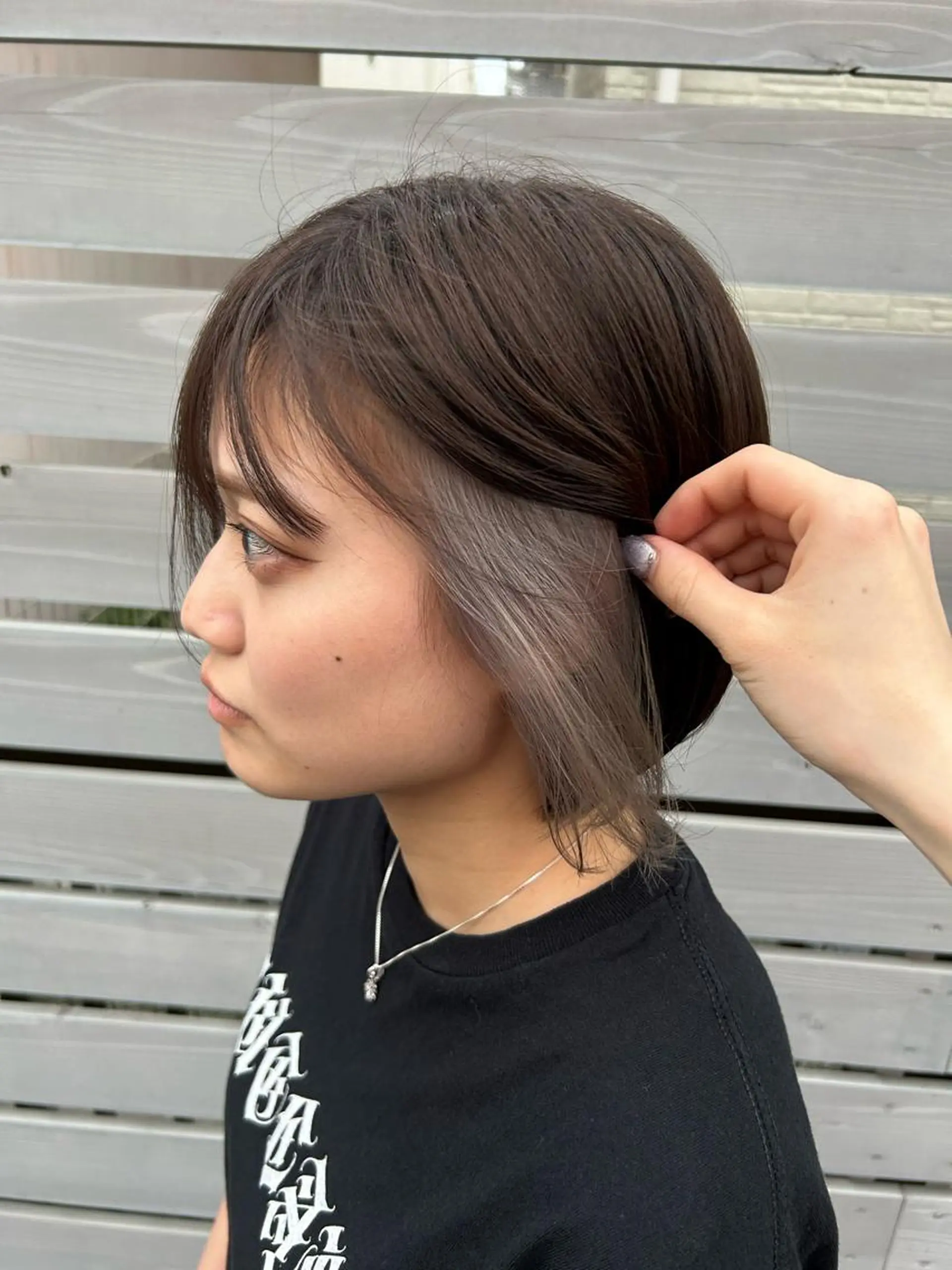 ミディアム カラー バレイヤージュ ブリーチ ケアブリーチ 透明感カラー デザインカラー 💙ルル💙 ハイトーン/レイヤーのヘアスタイル