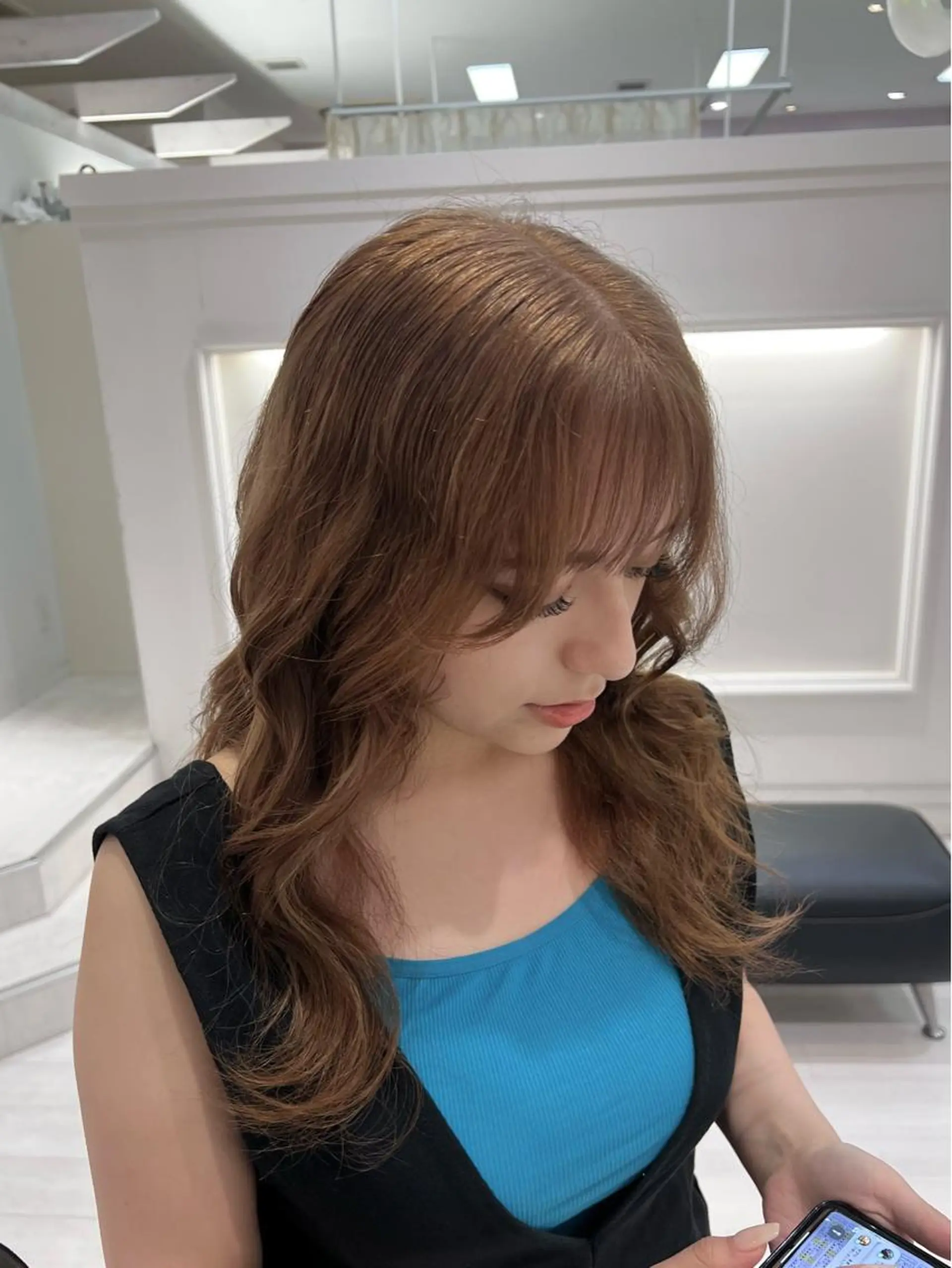 ロング カラー ブリーチ Parve  Mix /板野妃莉のヘアスタイル