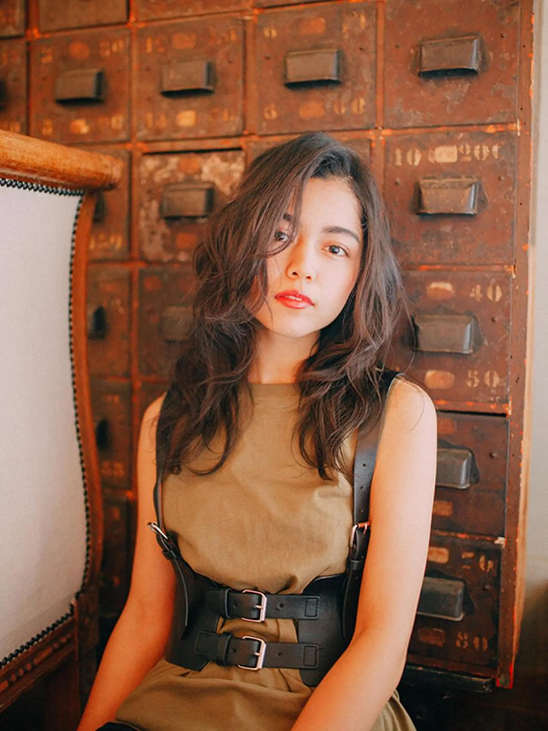 セミロング カラー パーマ 【公式】amble luxe池袋東口💛のヘアスタイル