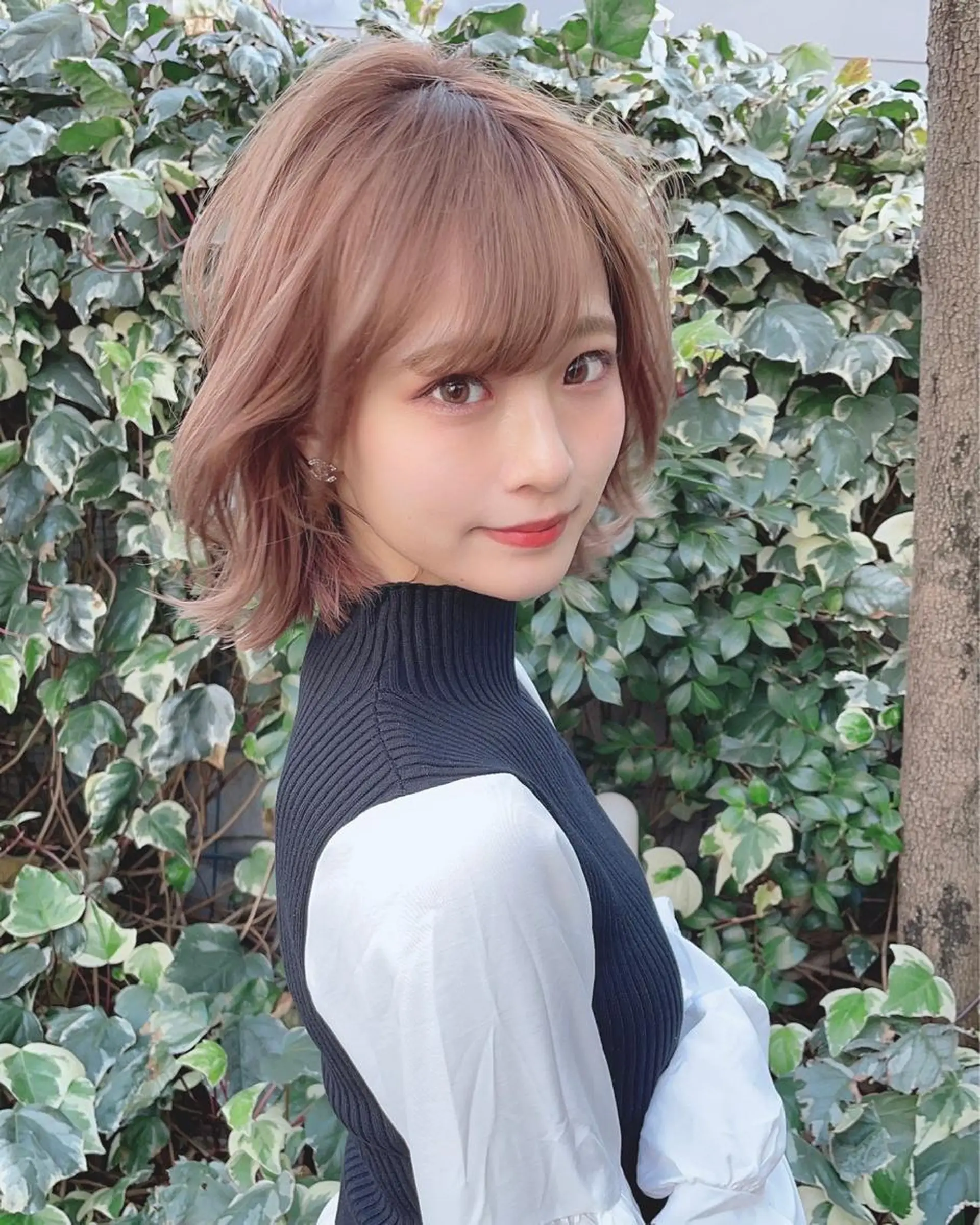 ミディアム カラー パーマ ヘアアレンジ 【公式】amble luxe池袋東口💛のヘアスタイル