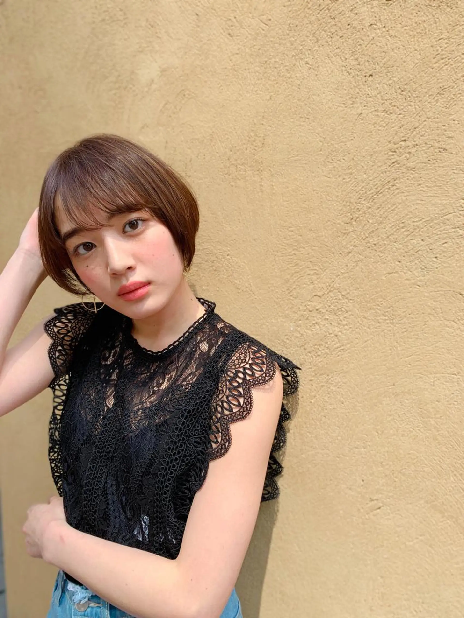 ショート ボブ カット ヘアカラー ヘッドスパ ヘアセット Lond enikaのヘアスタイル