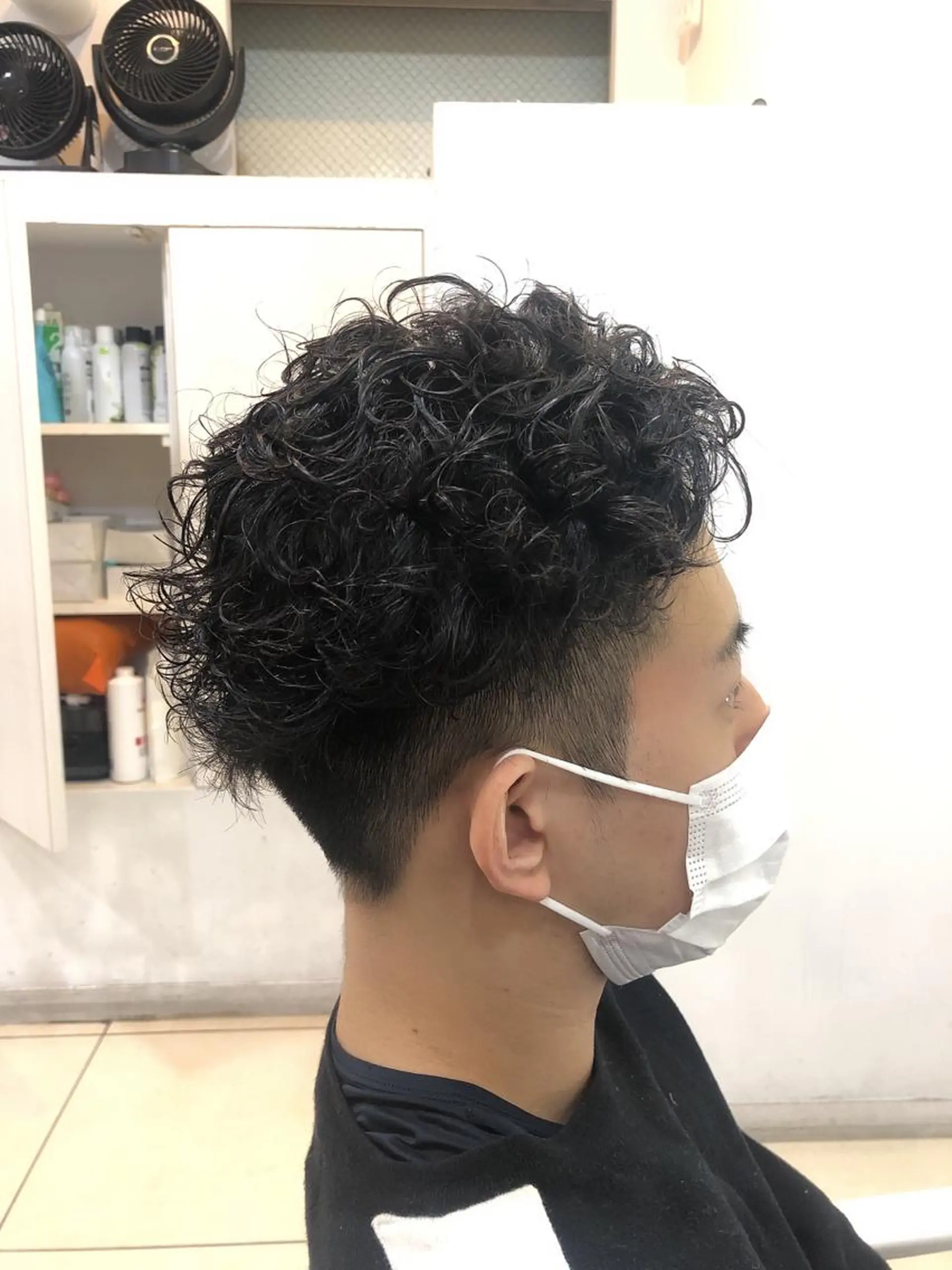 ショート パーマ メンズ 髪質改善× ハイライト溝江のヘアスタイル