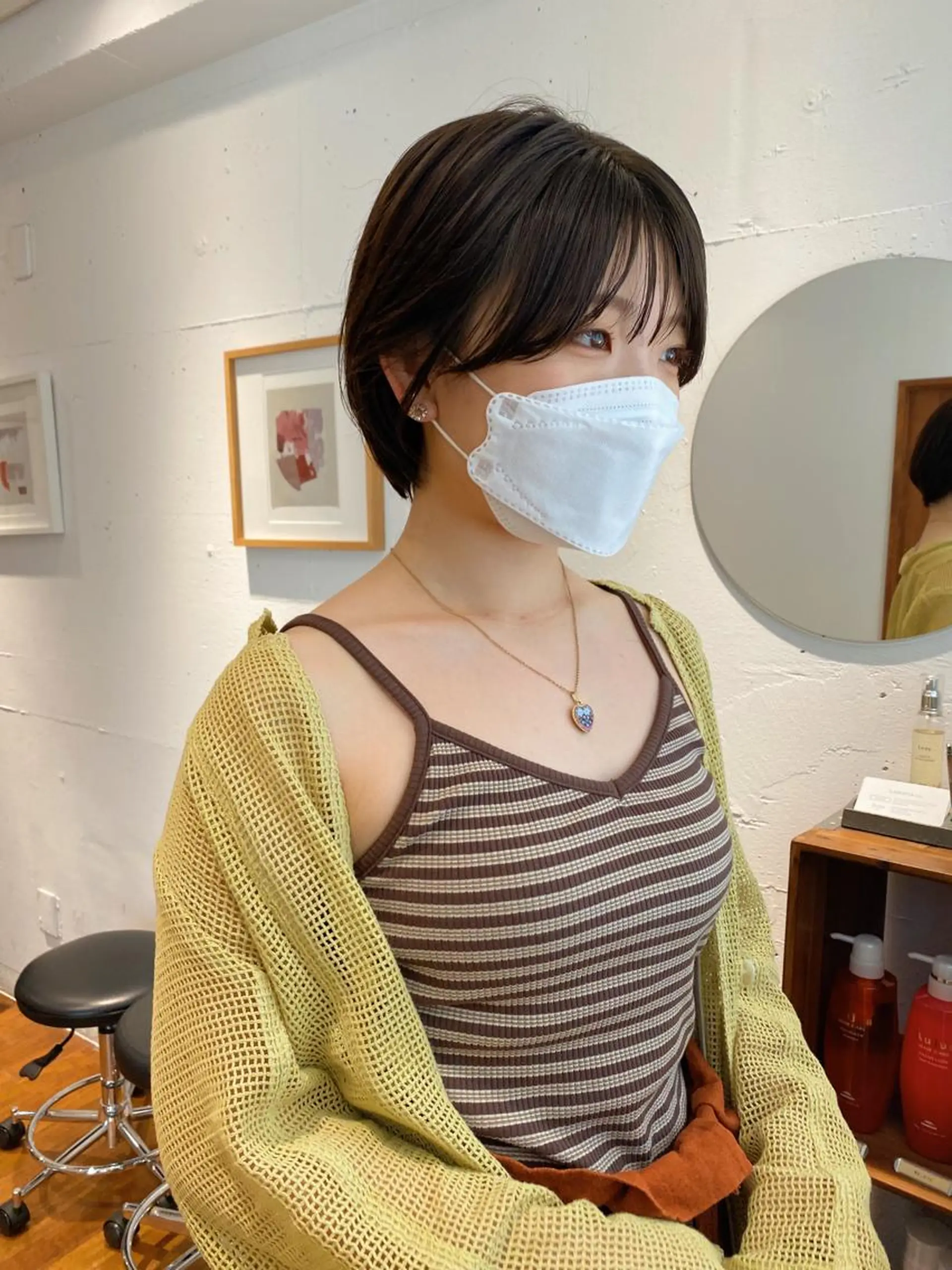 ショート カラー カット ヘアカラー トリートメント salowin三丁目所属・🟩ベージュ/ショー ト/ボブ🟩タカモリのヘアスタイル