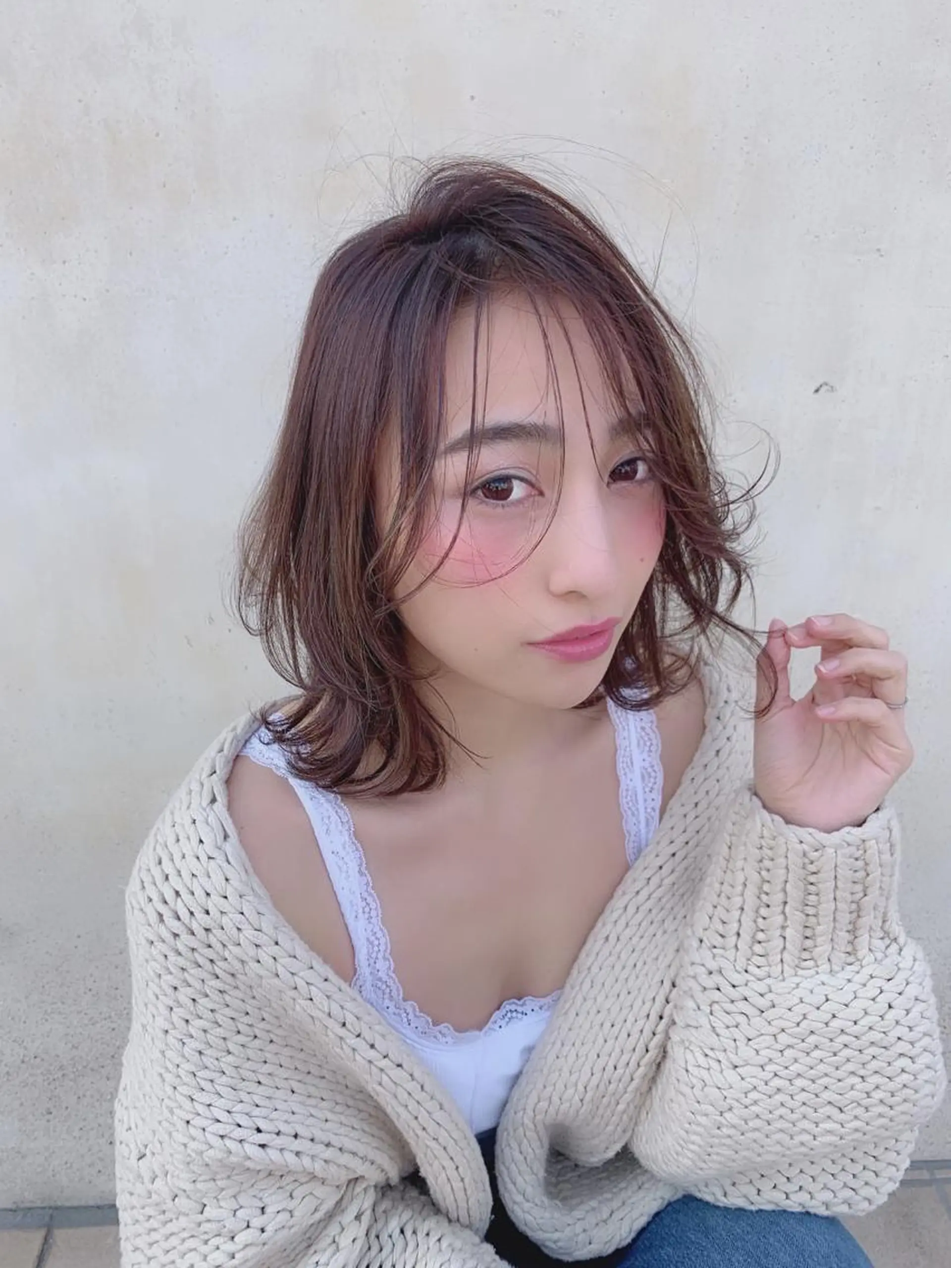 ミディアム レイヤーカット カット エイミーバイアフロート所属・Kasuga Sayuriのヘアスタイル