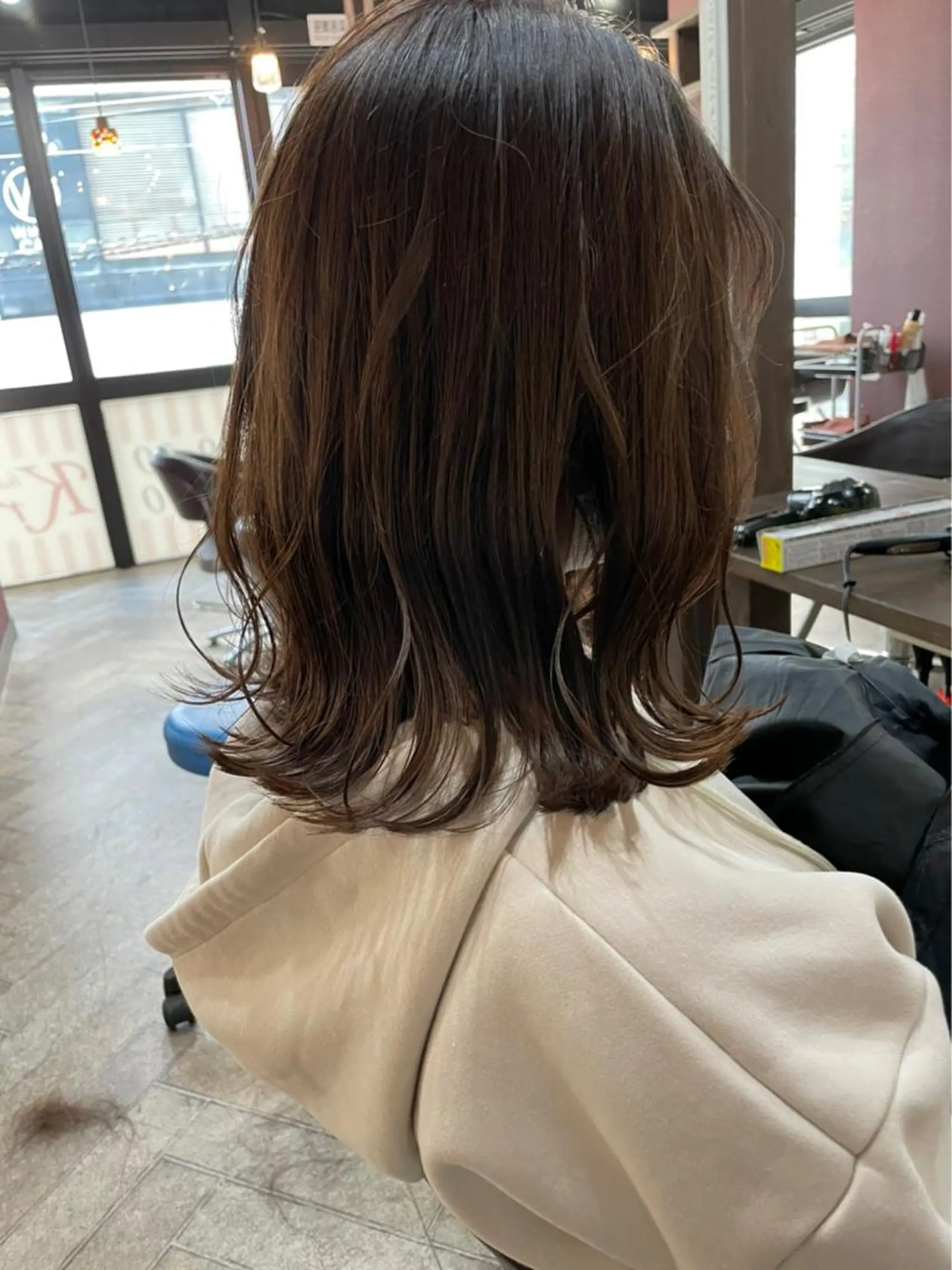 ミディアム カラー ベージュカラー ボブ カット ヘアカラー パーマ トリートメント ヘアセット Men's salon ANSWER所属・メンズサロン ANSWERのヘアスタイル