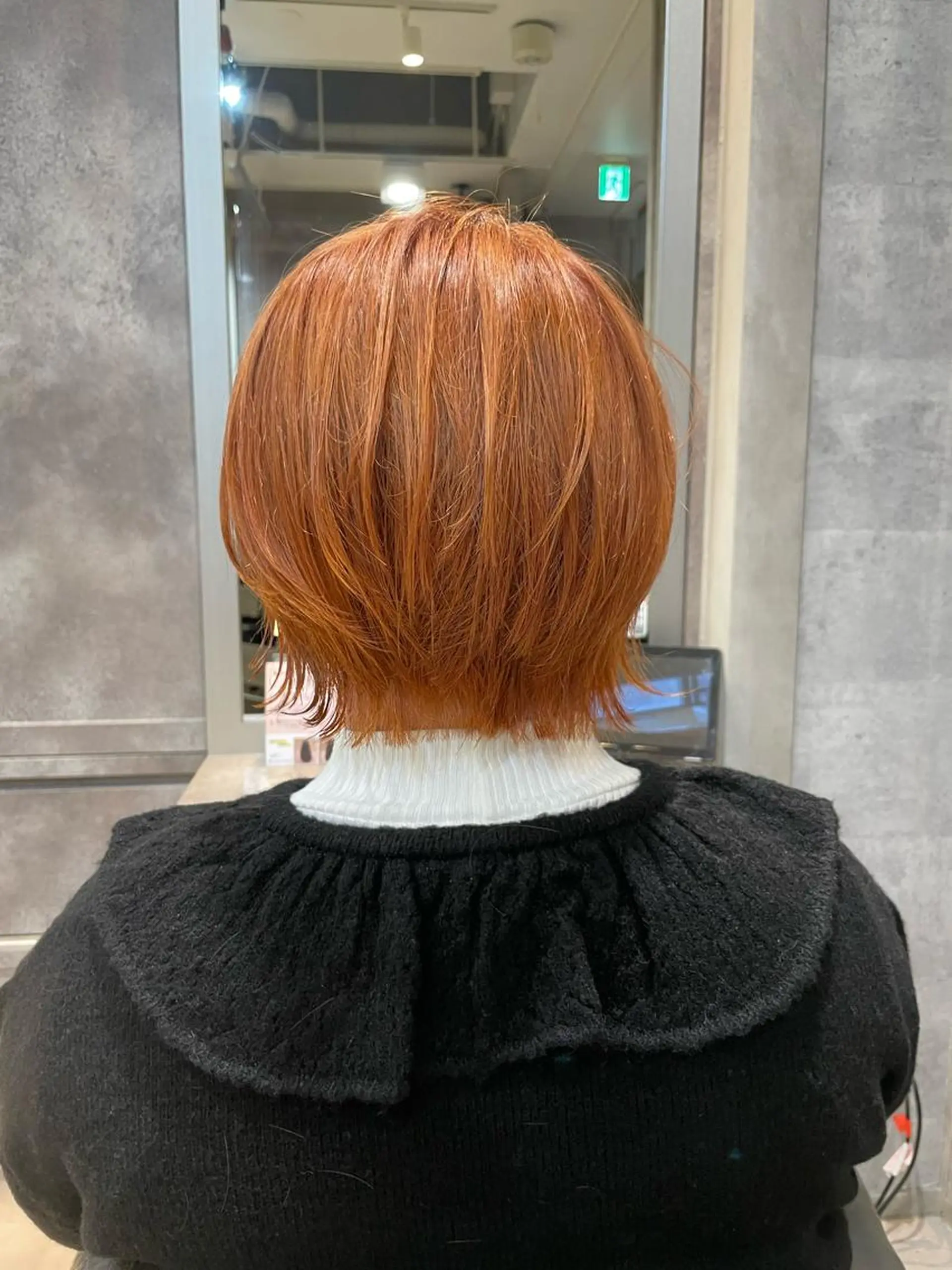 ショート カラー ブリーチ オレンジ ヘアカラー トリートメント 骨格整形カット/ ショート✂️堀夢哉のヘアスタイル