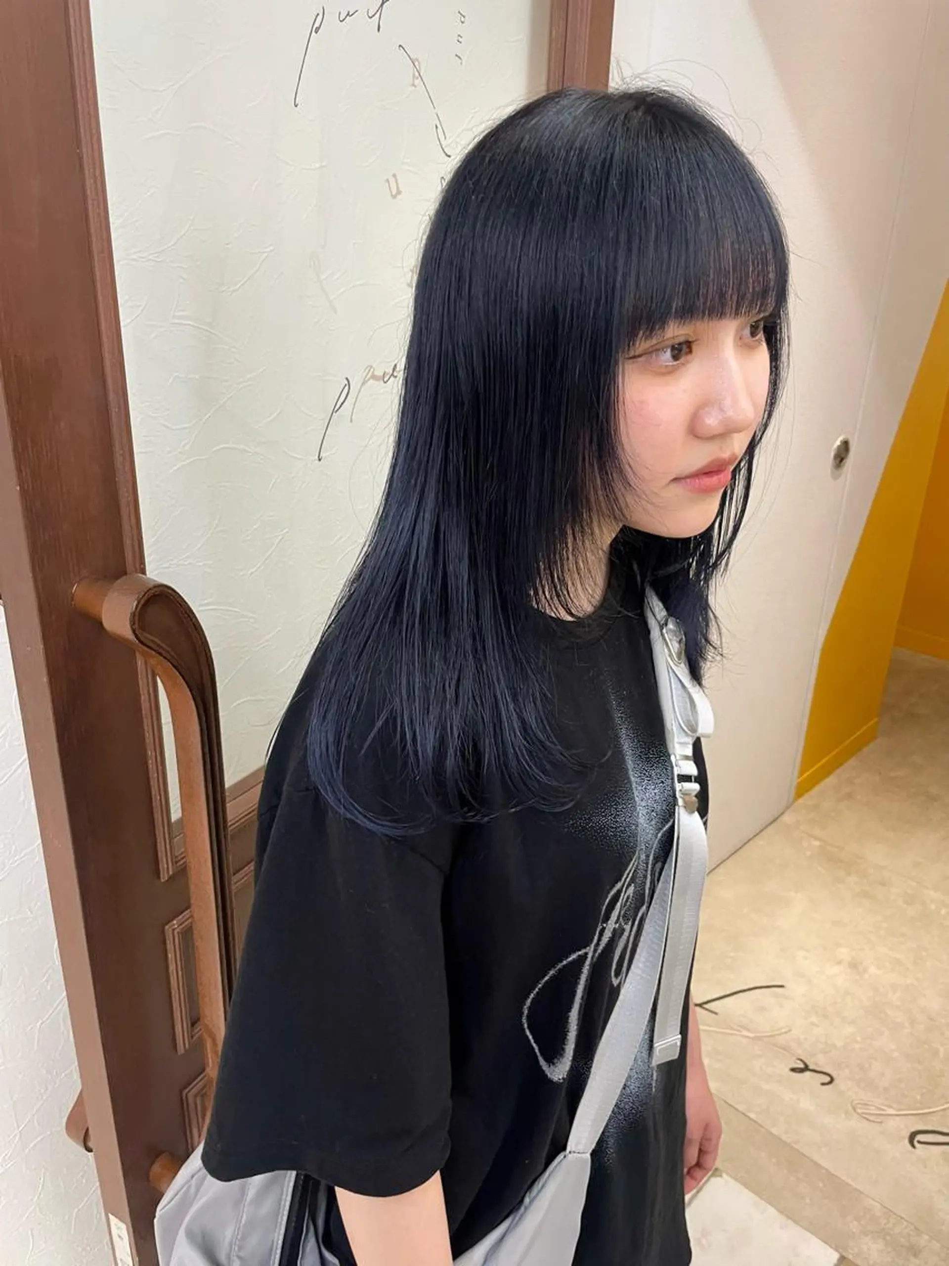 セミロング カラー ネイビーカラー ヘアカラー puf/ rinaのヘアスタイル