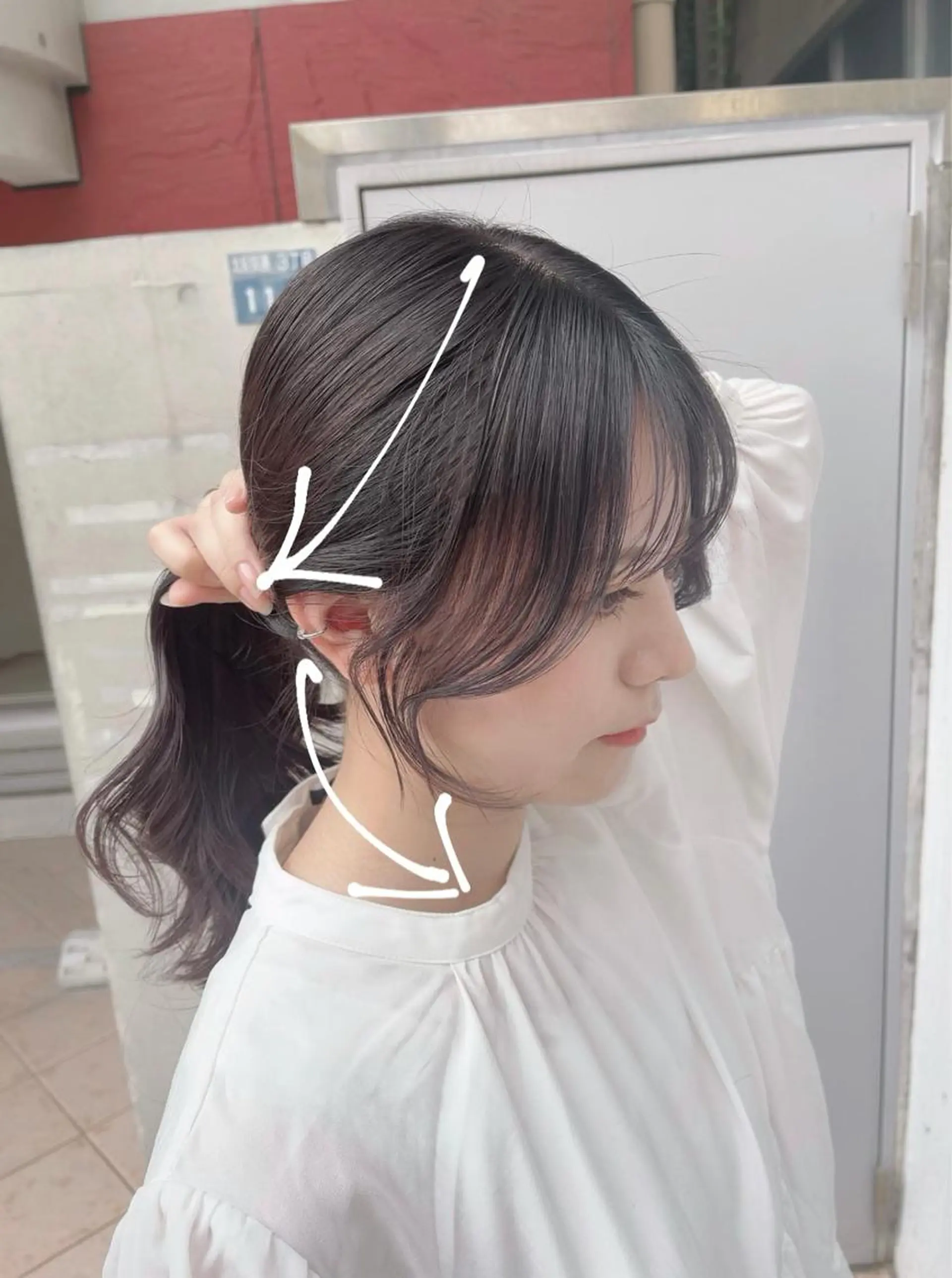 ロング カラー くびれヘア エギョモリ 韓国風ヘア レイヤーカット 似合わせカット 泉 堅也のヘアスタイル