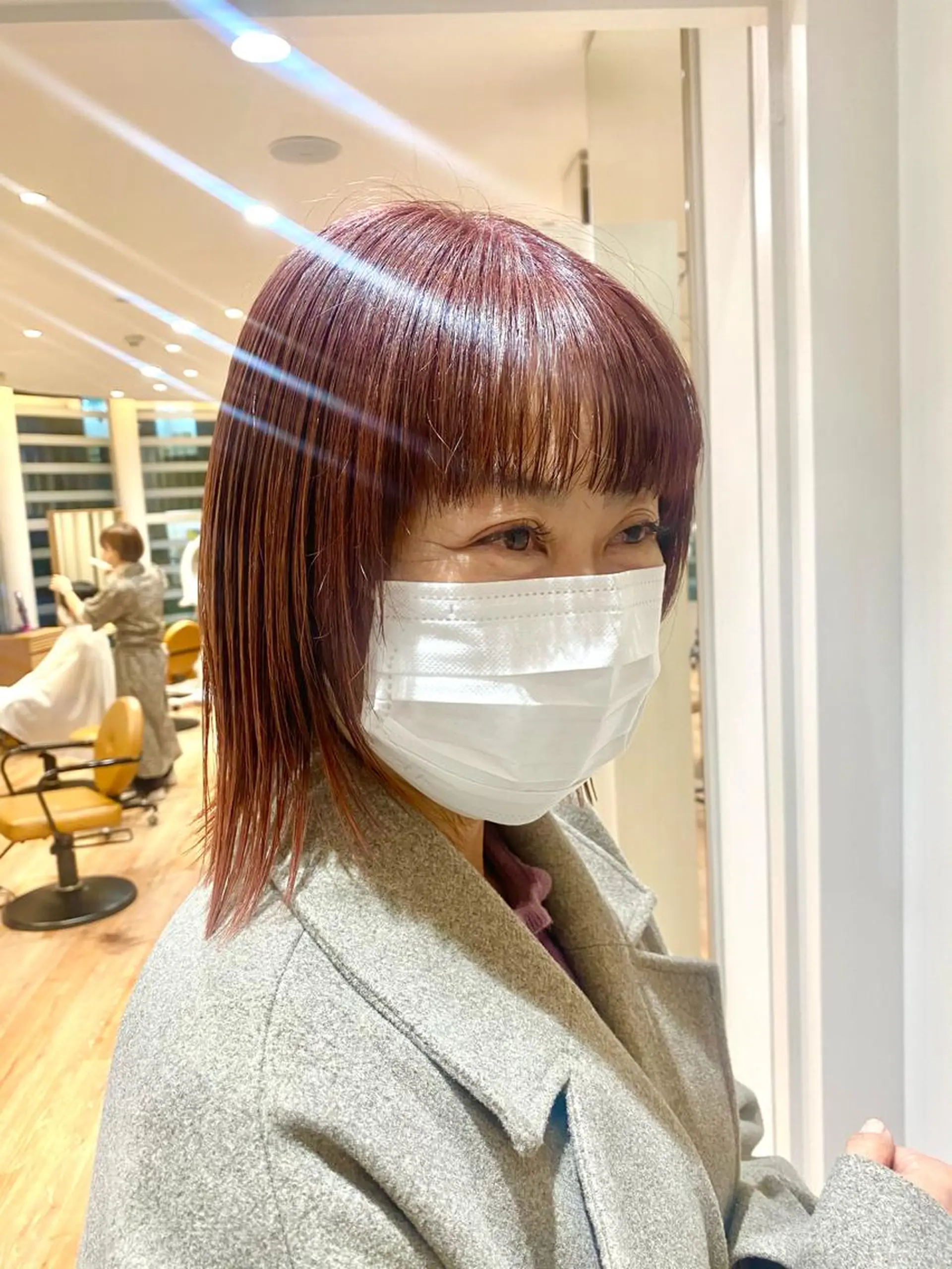 ショート カラー ピンクカラー 伸ばしかけ カット ヘアカラー トリートメント ❤️パーマ美容師✂︎ 井口美緒のヘアスタイル
