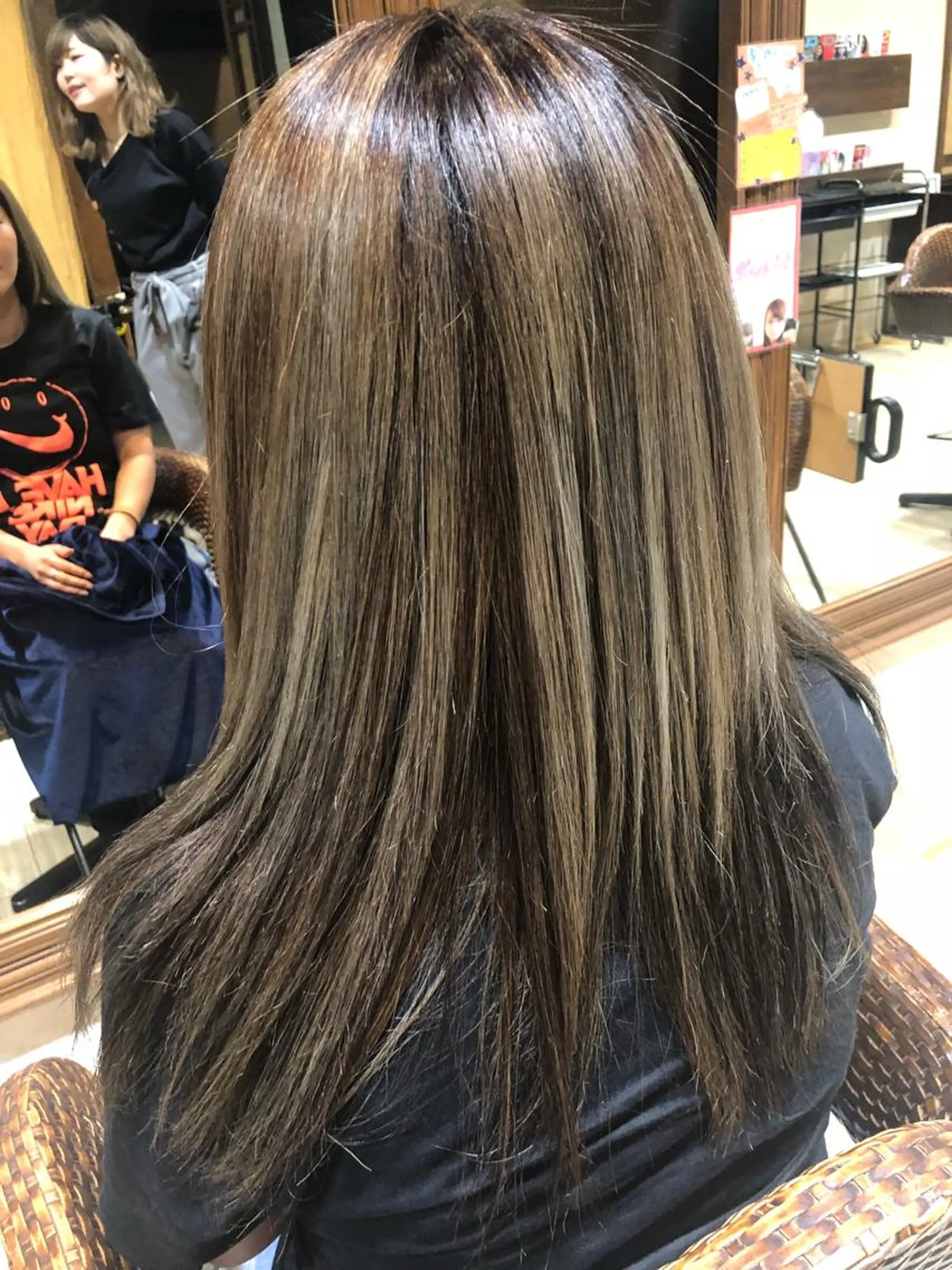 ロング ハイライト 縮毛矯正/髪質改善 主税巧一のヘアスタイル