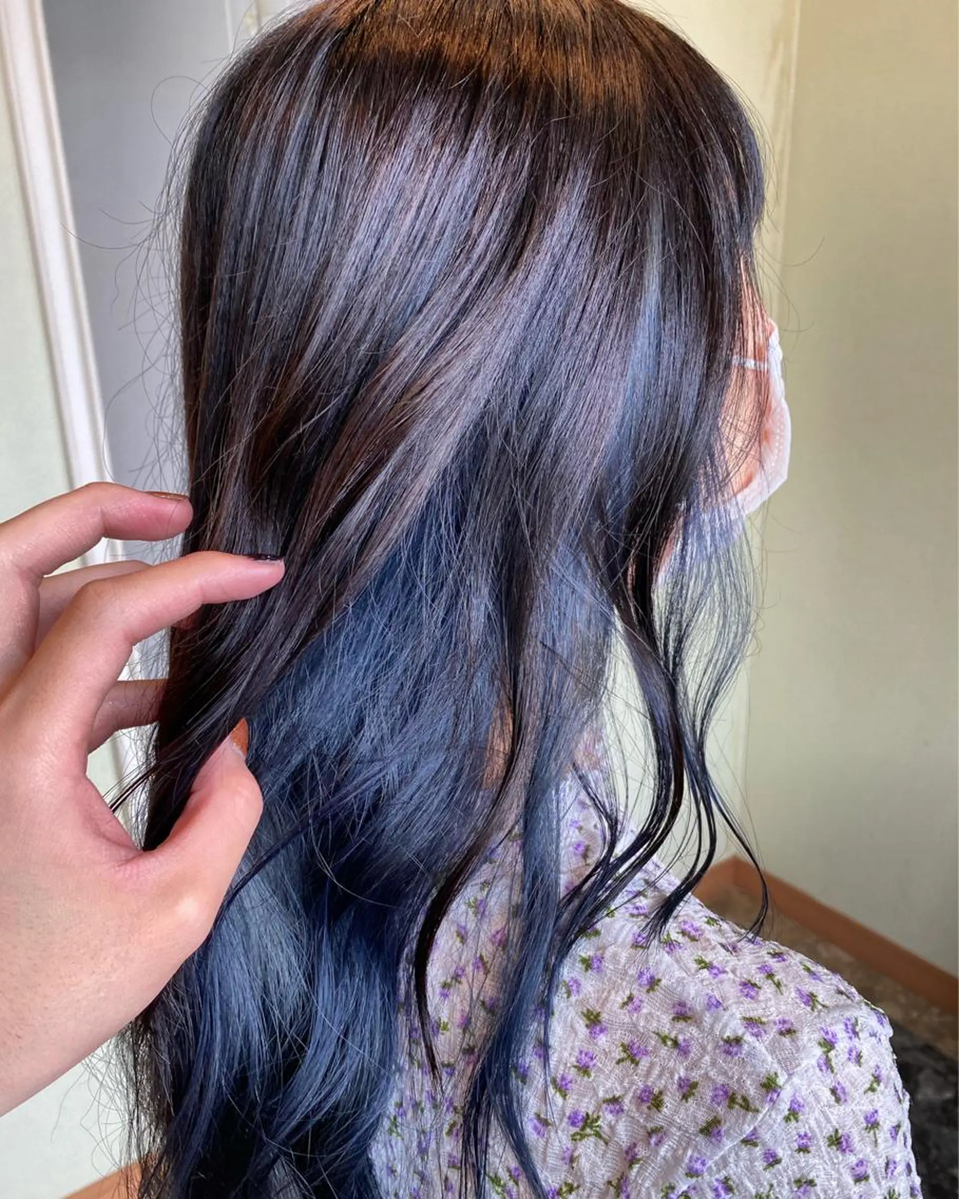 ロング カラー ブルーカラー ネイビーカラー Naoto ☆ number天王寺店のヘアスタイル