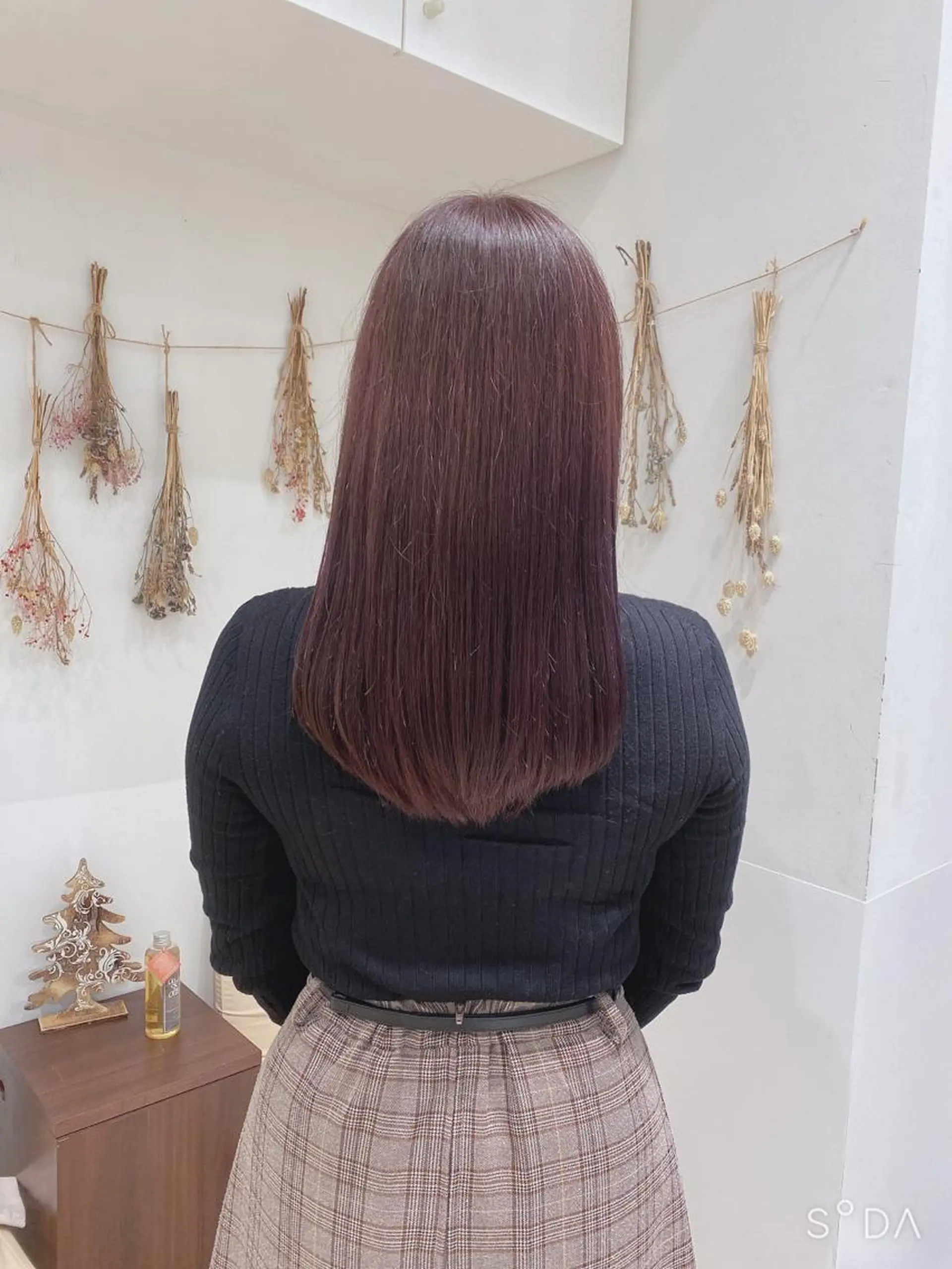 セミロング カラー パープルカラー はだゆうき @hadadan08のヘアスタイル