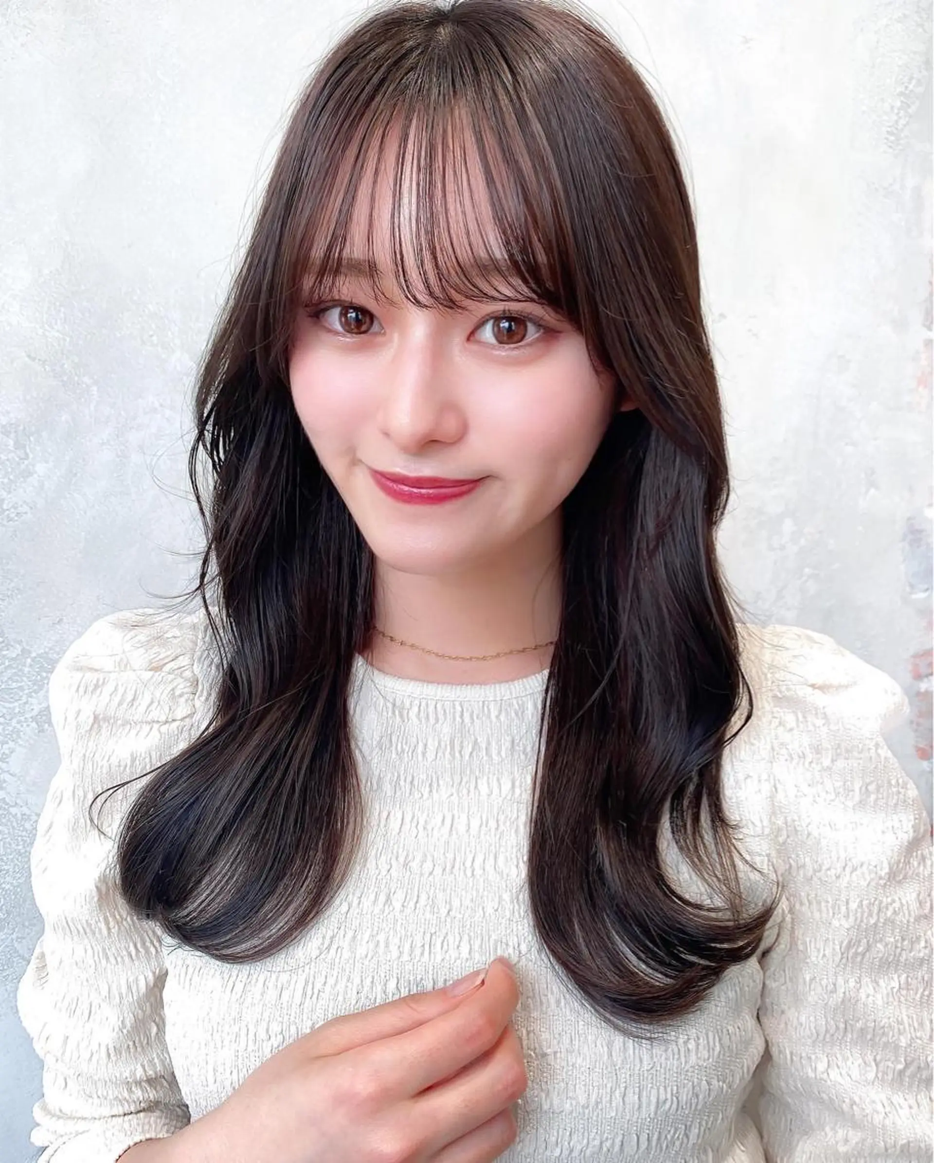 セミロング カラー ベージュカラー ブラウンカラー ブラウンベージュ くびれヘア 顔周りカット カット ヘアカラー トリートメント 顔周り/くびれヘア 韓国ヘア💕風間るなのヘアスタイル