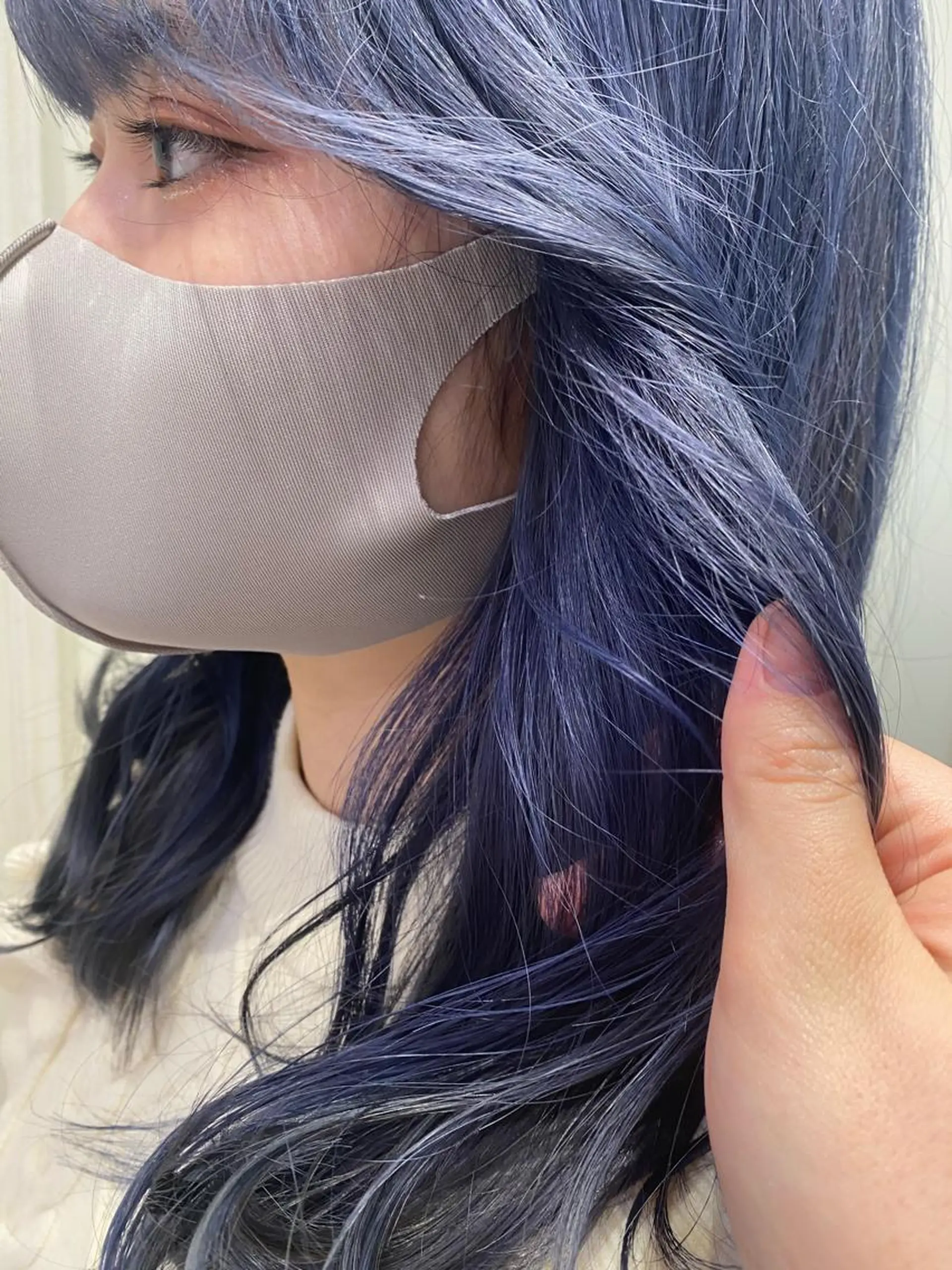 ロング カラー ヘアアレンジ ブルーカラー バイオレットカラー オタク美容師💟 チバコナツのヘアスタイル