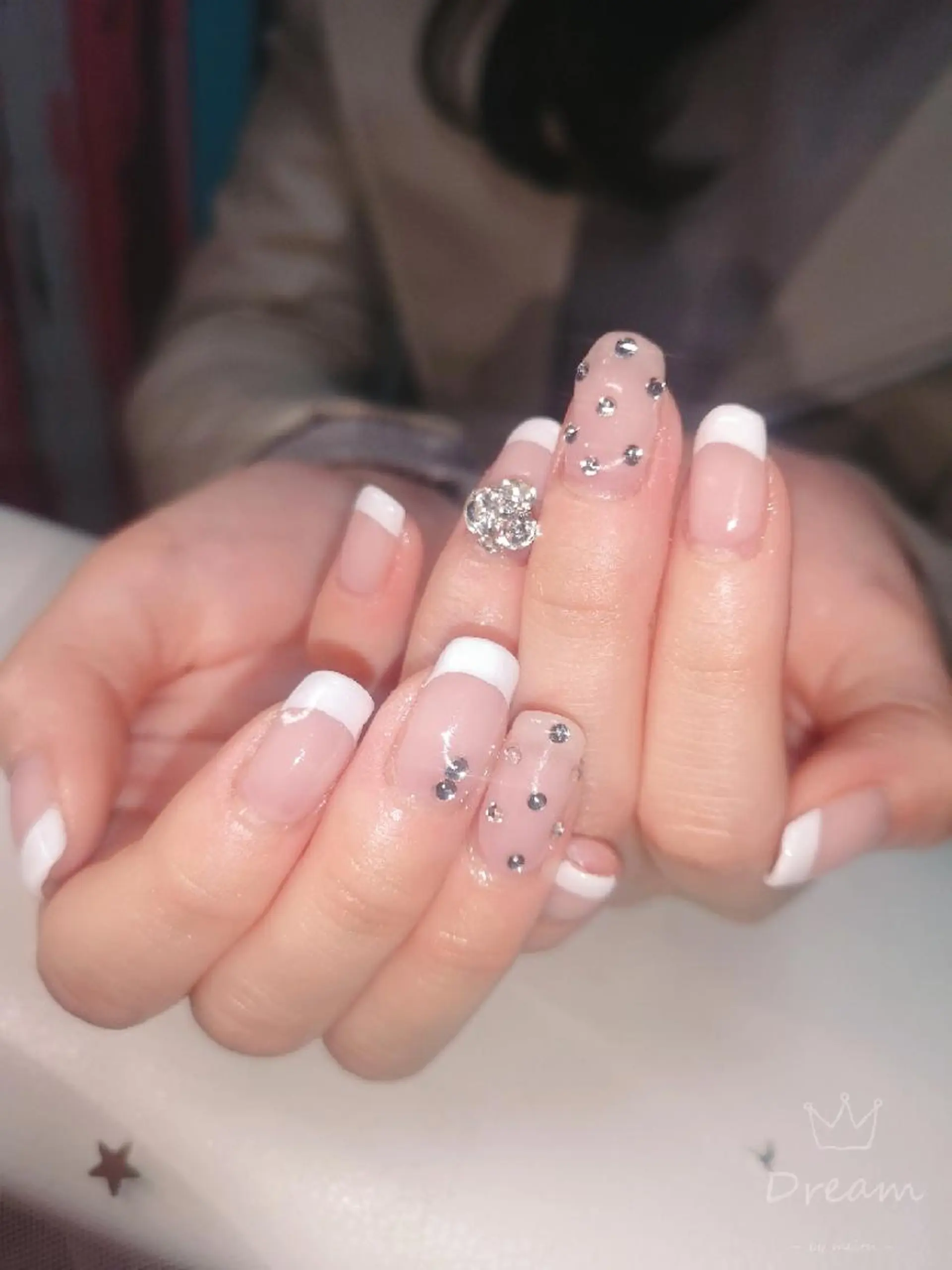 ネイル ネイリストゆか💅 長さだし、深爪矯正のネイルデザイン