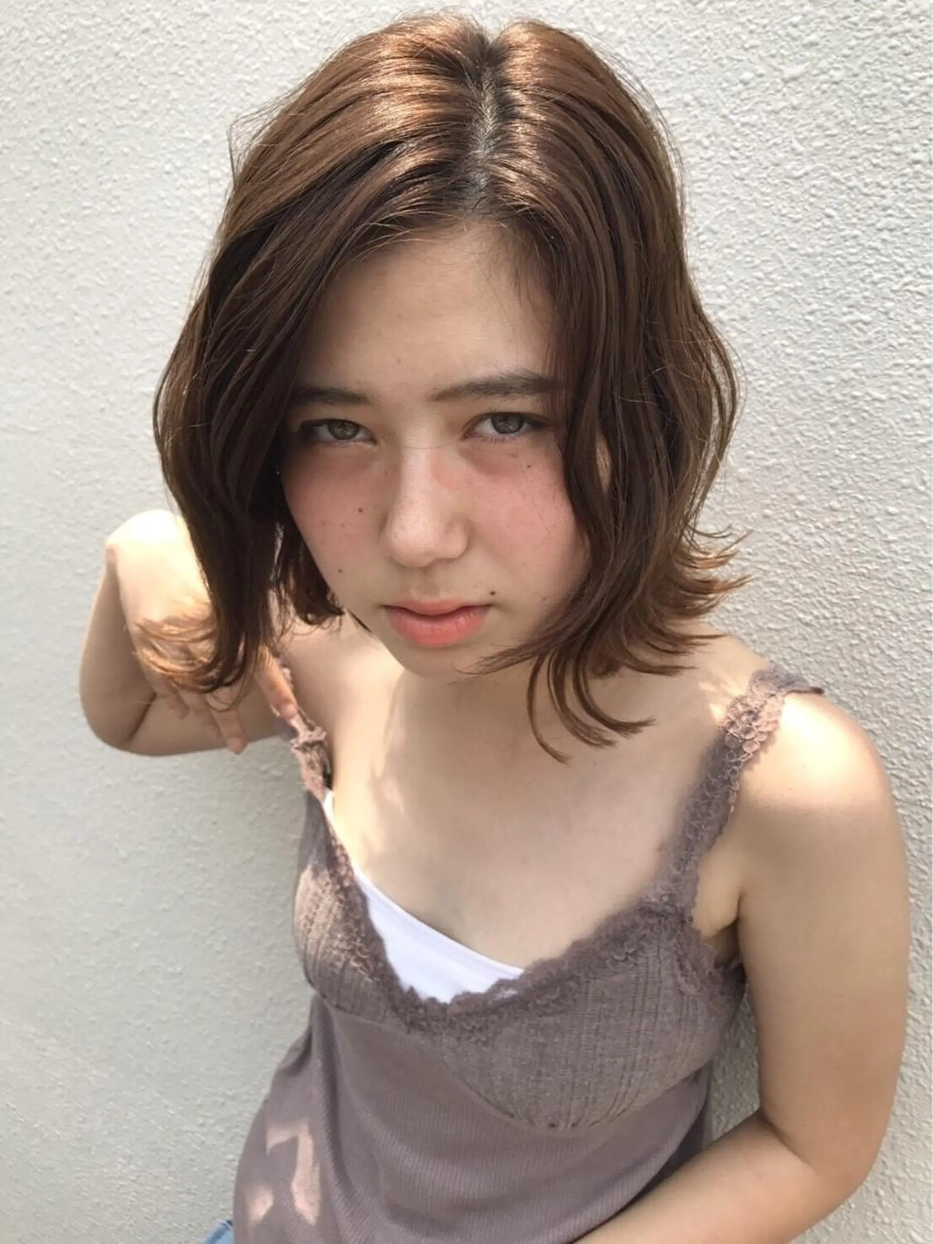 ミディアム カラー パーマ ヘアアレンジ マツエク・マツパ O/ODER (official)のヘアスタイル