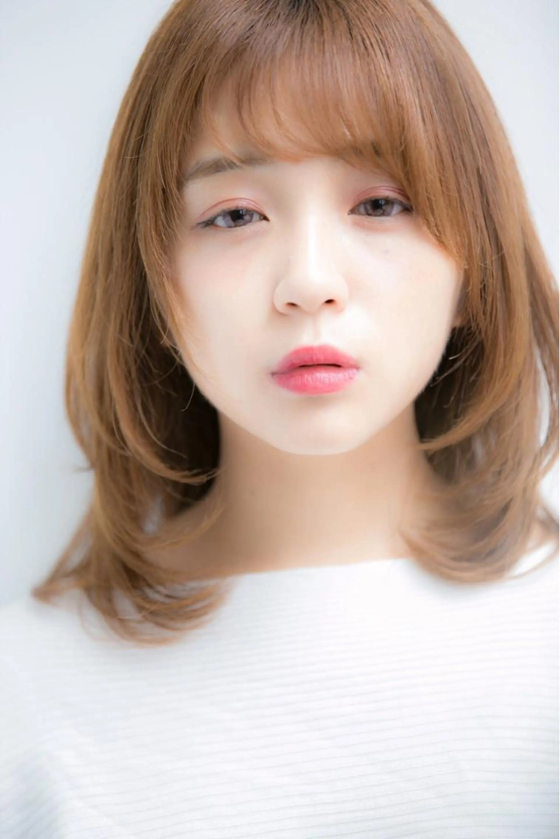 ミディアム カラー 【広尾/恵比寿】 無料カットモデルのヘアスタイル