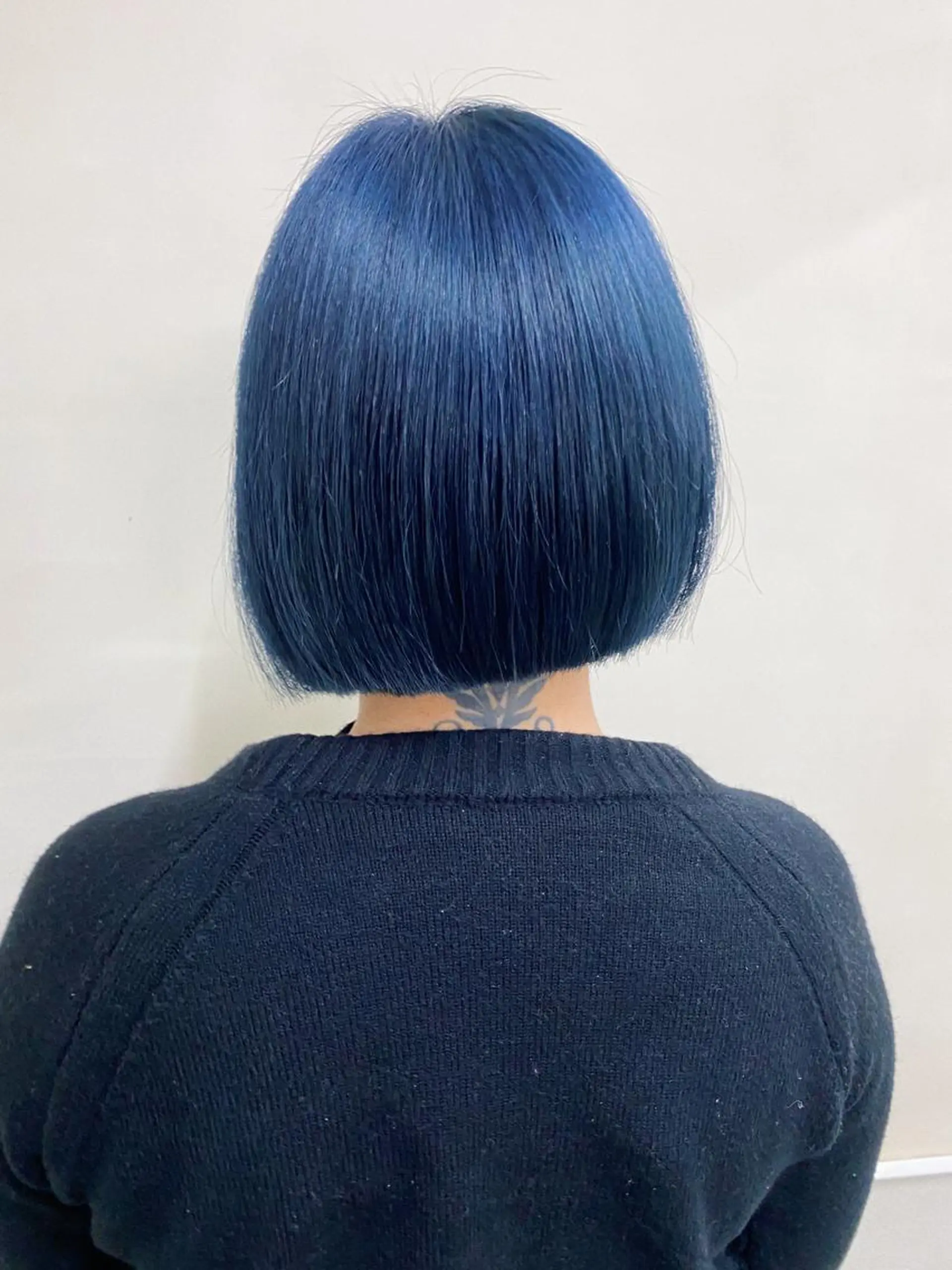 ショート カラー ヘアアレンジ ブリーチ ブルーカラー ネイビーカラー レイヤー/ウルフエク テブリーチ磯部ユズキのヘアスタイル
