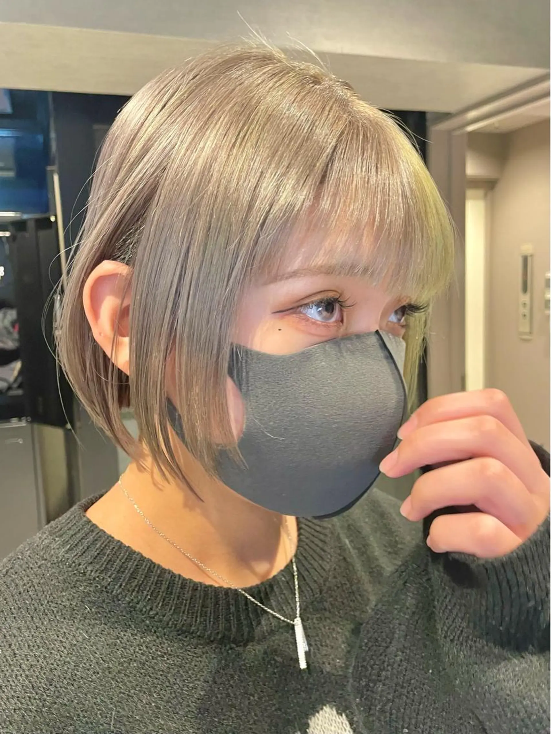 ショート ボブ メンズパーマモデル 募集　サトチハルのヘアスタイル