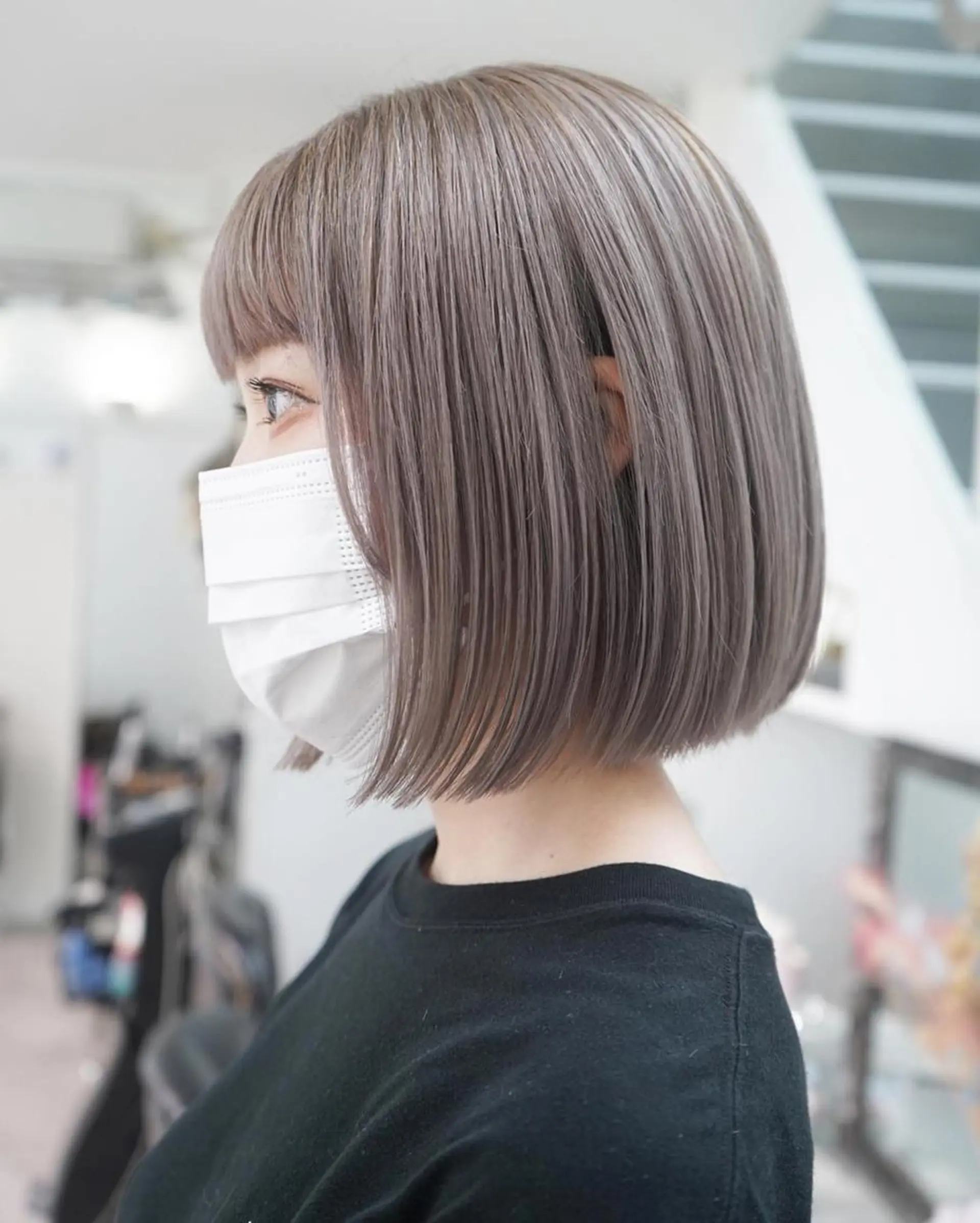 ショート カラー ショートボブ ブリーチ ボブ ショートヘア ayano/天神 ハイトーン/レイヤーのヘアスタイル
