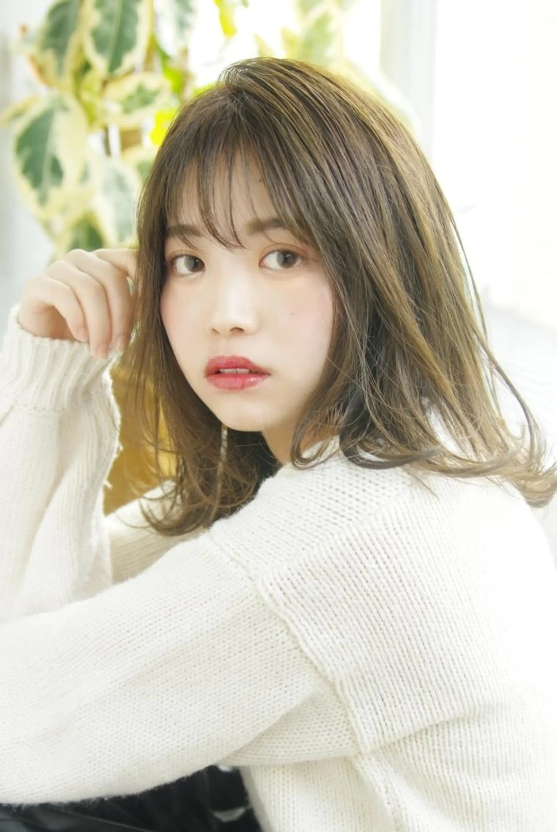 ミディアム 荻原 康成のヘアスタイル