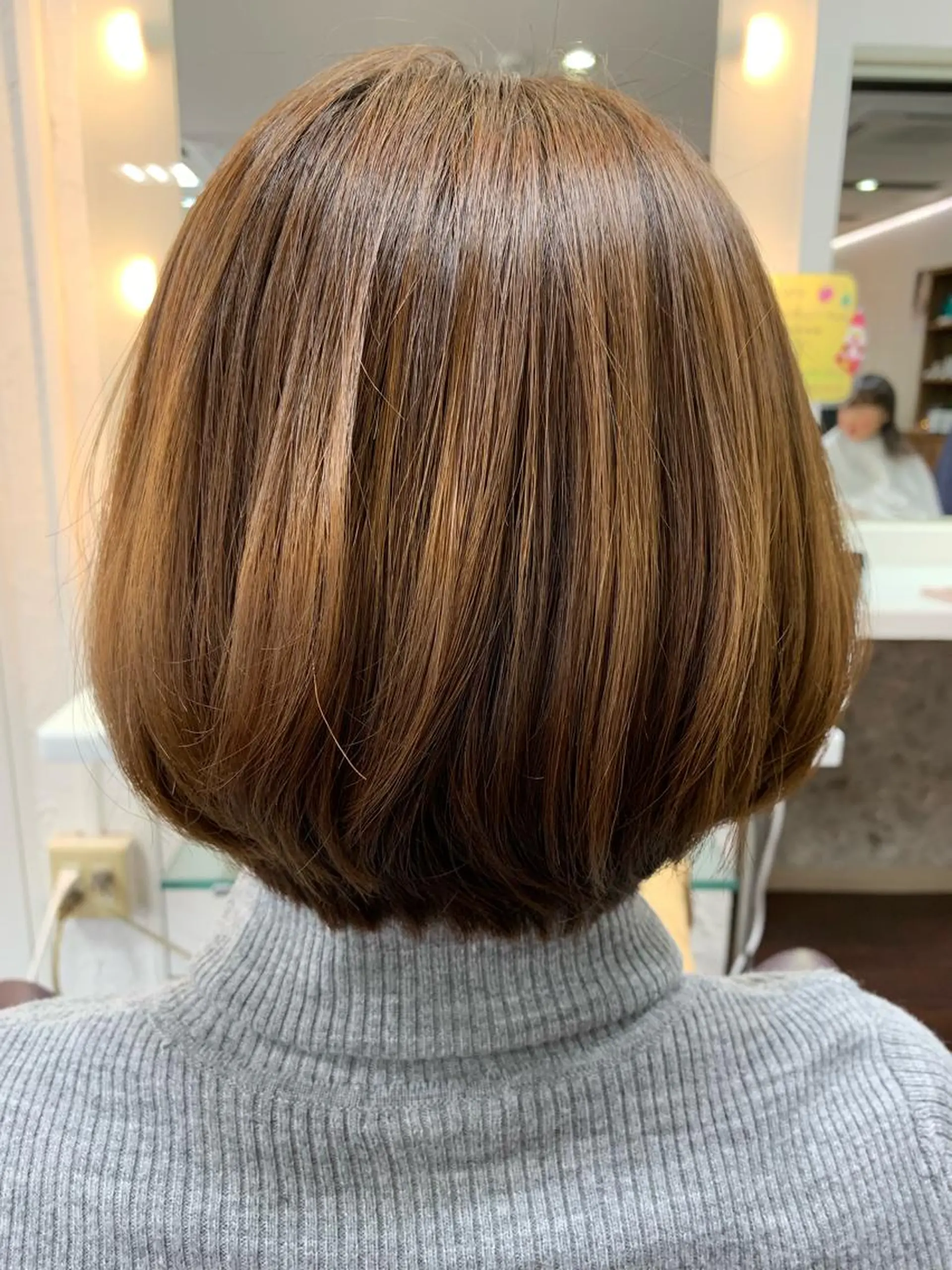 ショート パーマ ストレートパーマ 髪質改善カラー🦋 田村のヘアスタイル