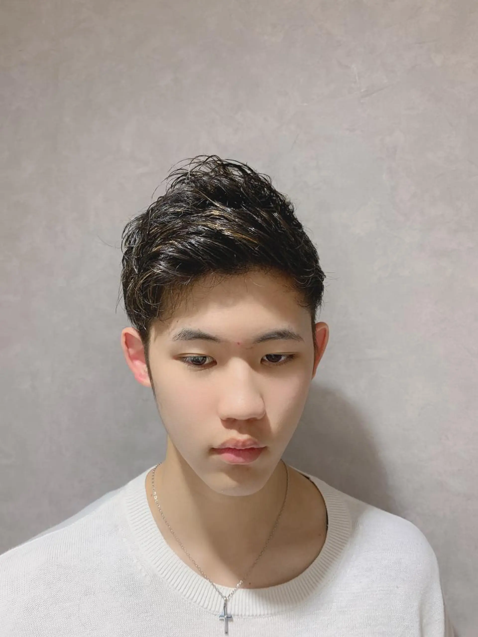 ショート カラー メンズ メンズメッシュ メッシュ 當間 大知のヘアスタイル