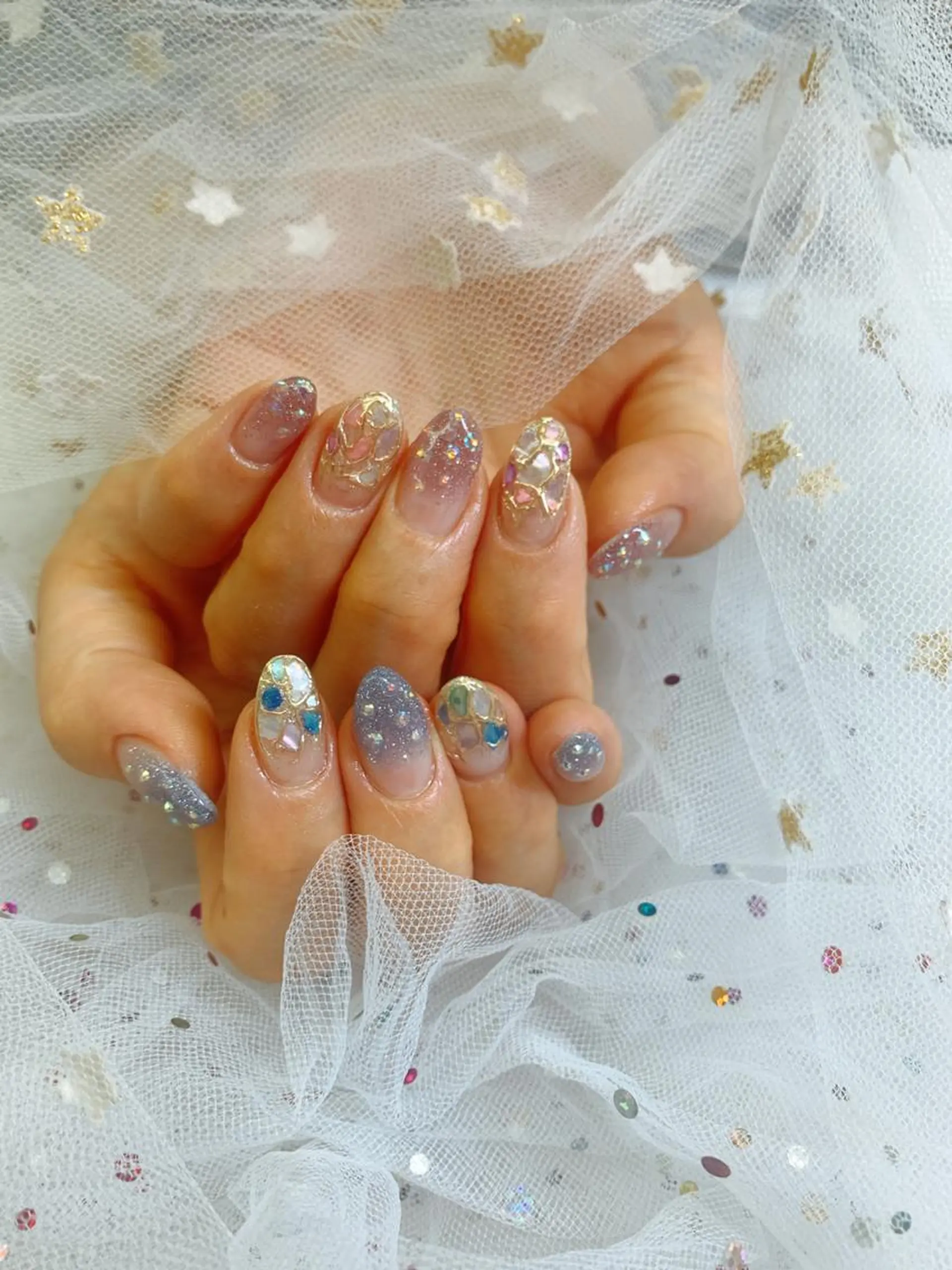 ネイル カラー 🦋ネイルサロン ブラン🌈ゆりのネイルデザイン