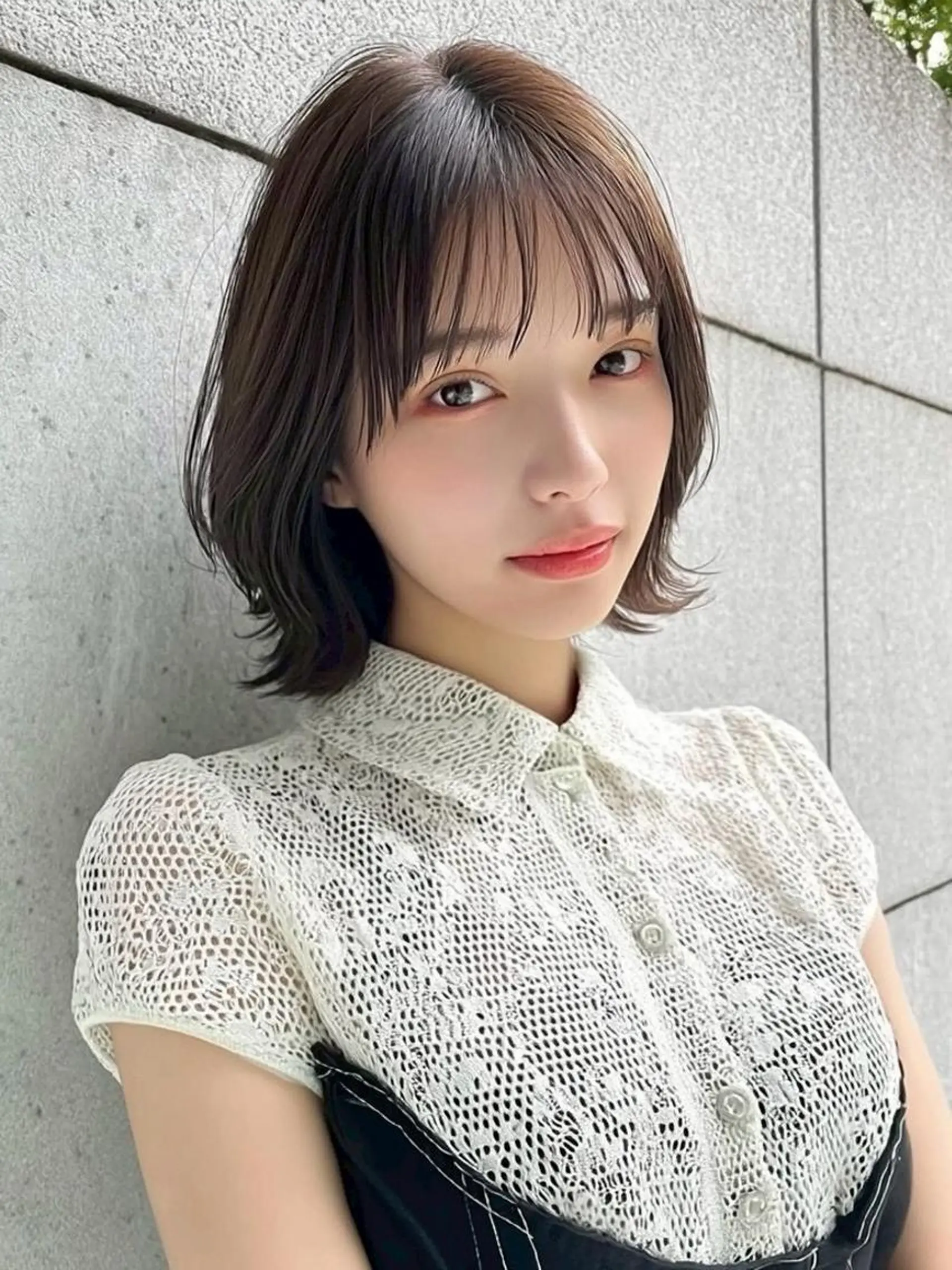 ミディアム 切りっぱなしボブ ショートボブ ボブ 髪質改善 縮毛矯正 ✨髪質改善ストレート ✨/ミヤビのヘアスタイル