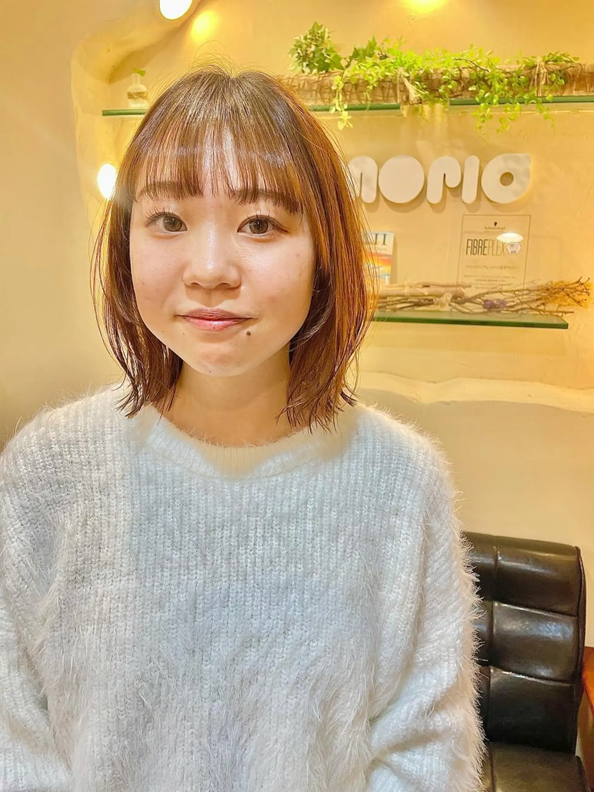 ミディアム ボブ モリオフロムロンドン池袋店所属・冨永 さやかのヘアスタイル