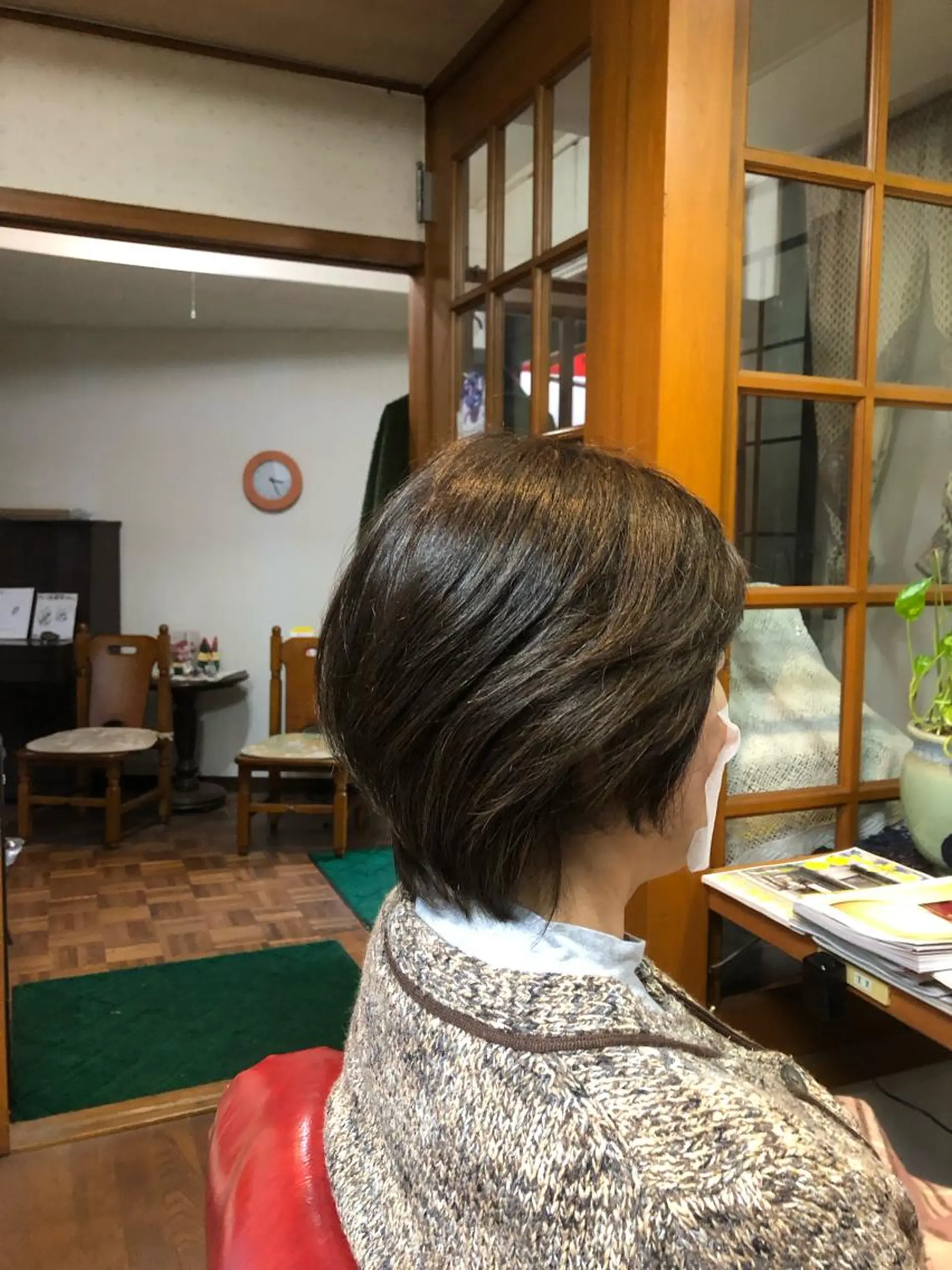 ショート カラー アクアカラー 透明感カラー イルミナカラー 縮毛矯正 トリートメント 💎場所分かりづらい サユリ美容室💎のヘアスタイル