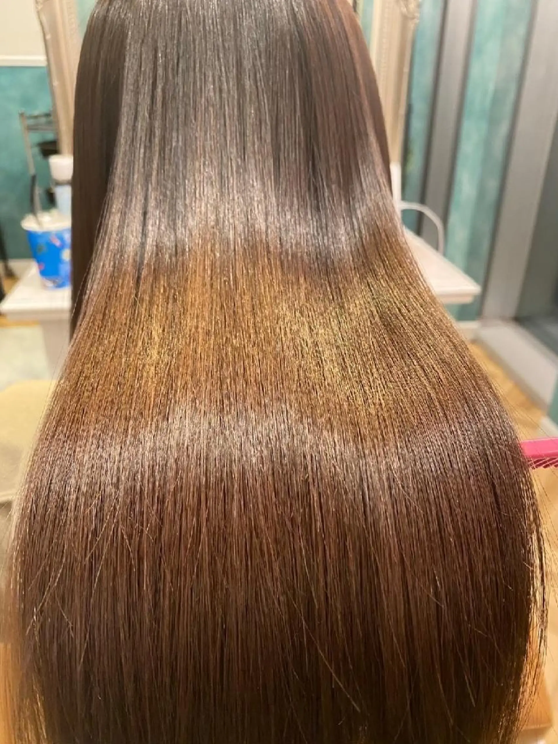 ロング カット ヘアカラー 縮毛矯正 トリートメント 縮毛矯正/レイヤー 💎やまもとちひろのヘアスタイル