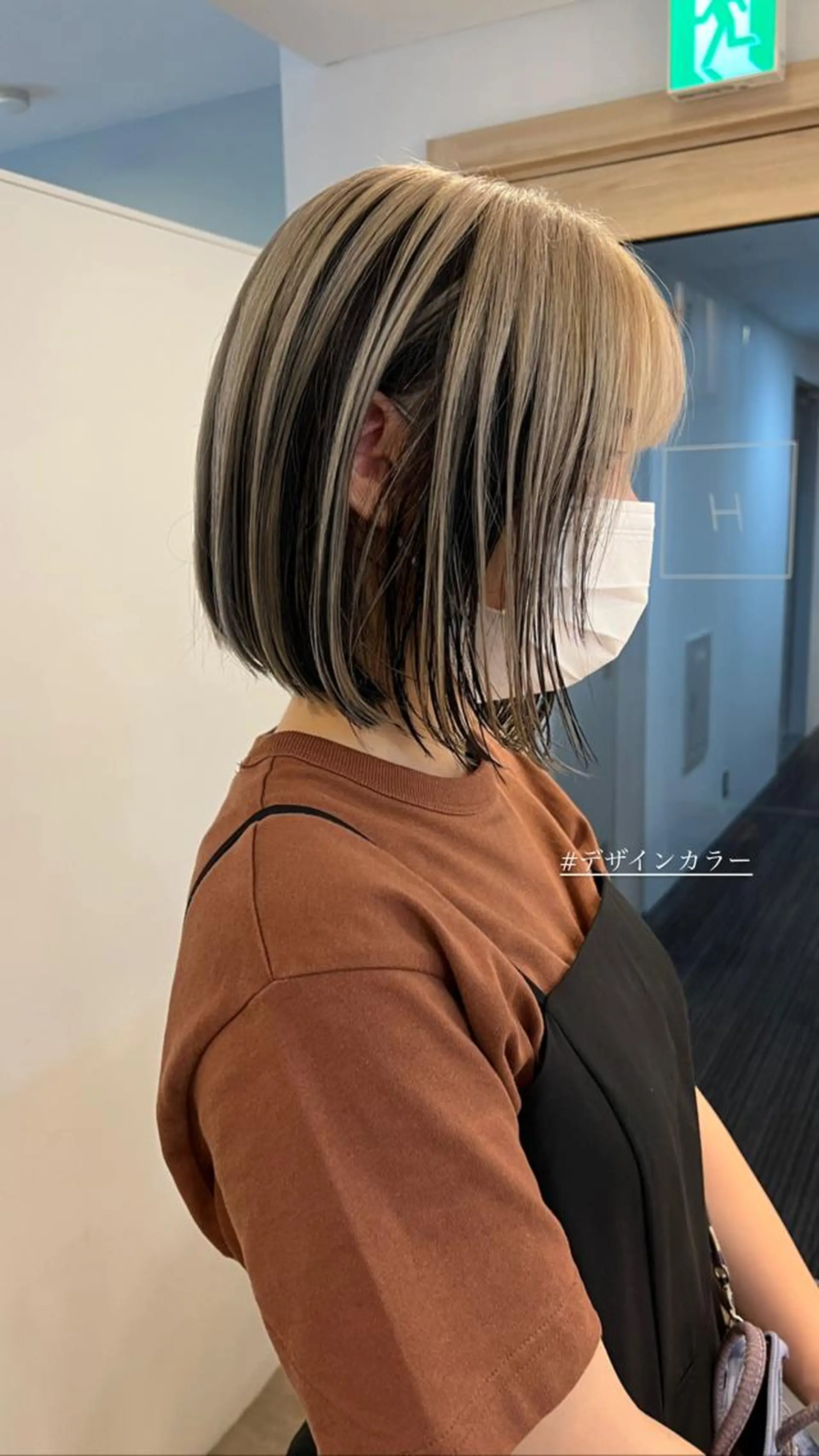 ミディアム カラー kakeru レイヤーボブパーマのヘアスタイル