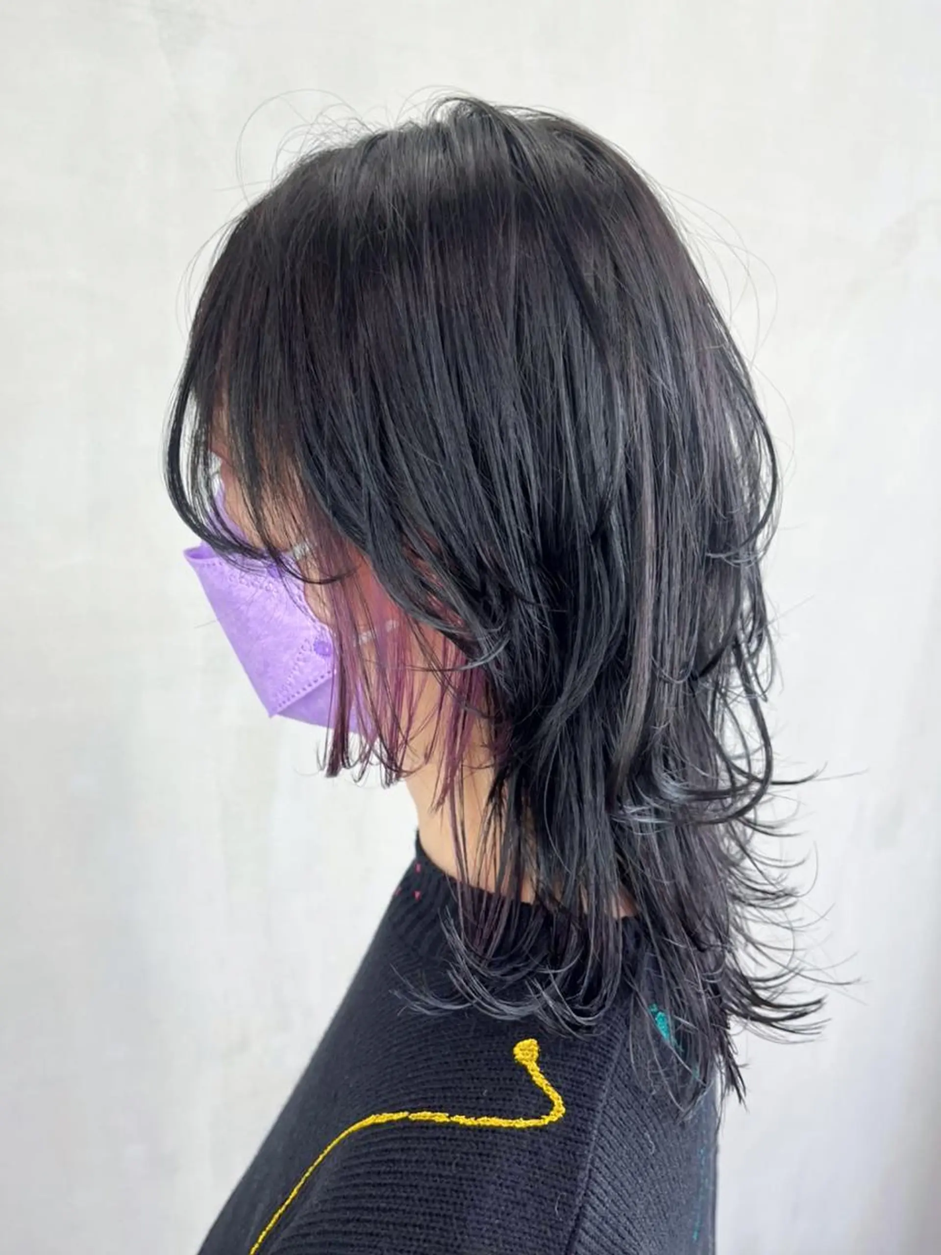 ミディアム カラー イヤリングカラー ウルフカット カット ヘアカラー トリートメント ITbyALBUM 浦和店のヘアスタイル