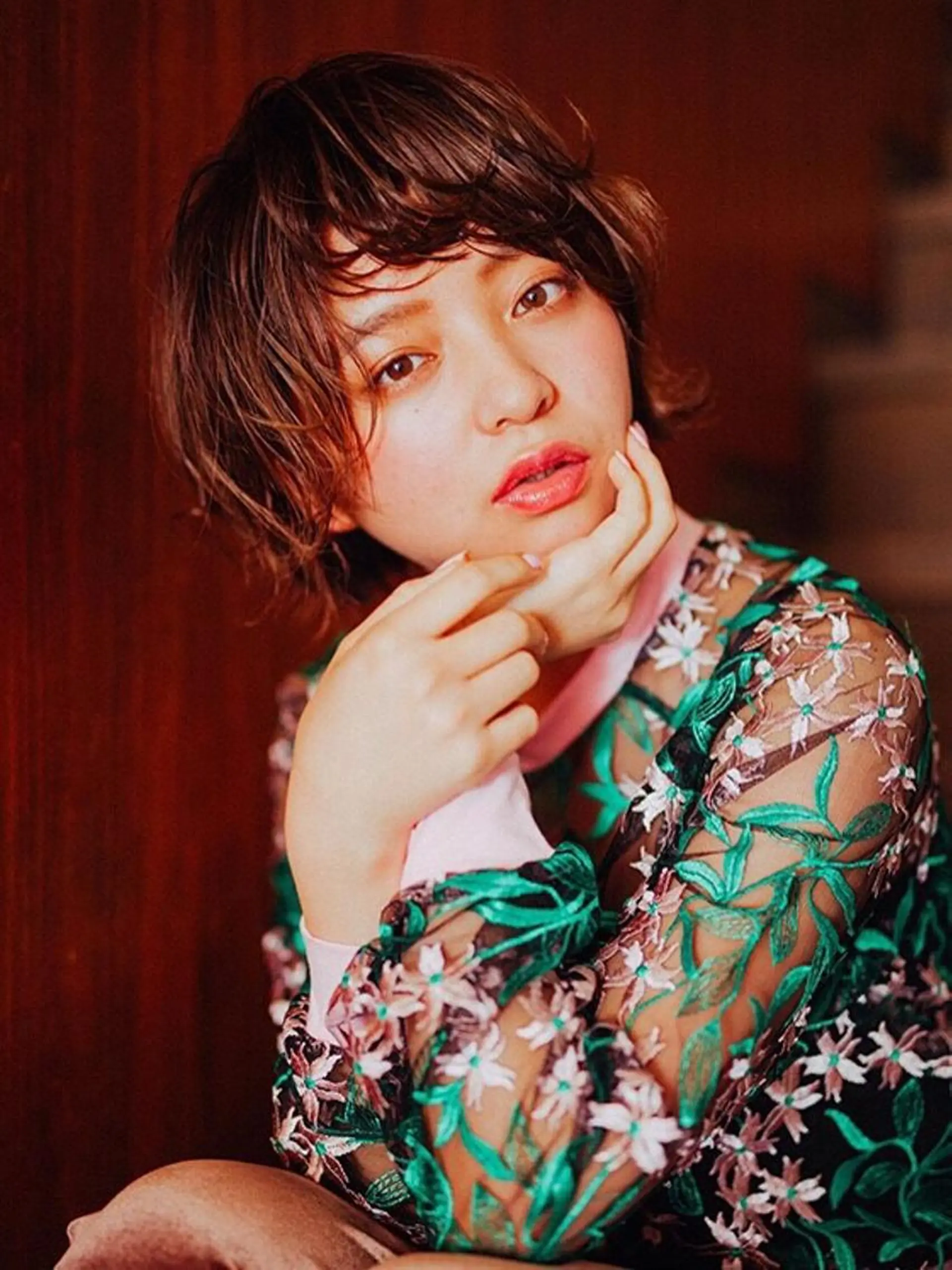 ショート カラー ブラウンカラー オレンジ オレンジブラウン 相武台ショート特化 💐川崎希💐のヘアスタイル