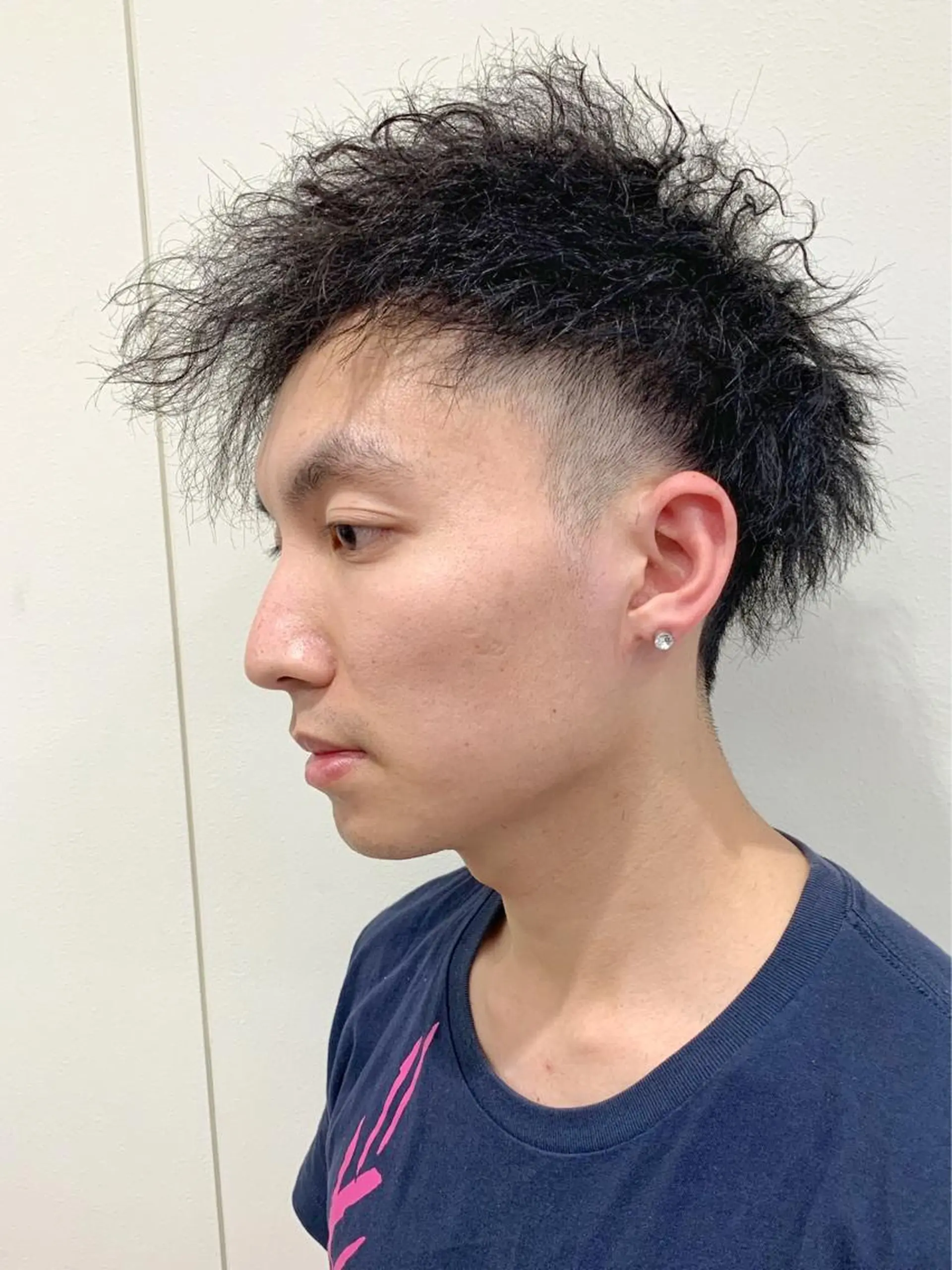 ショート パーマ メンズ フェードカット メンズパーマ メンズツイストパーマ ツイストパーマ Shingo #パーマのヘアスタイル