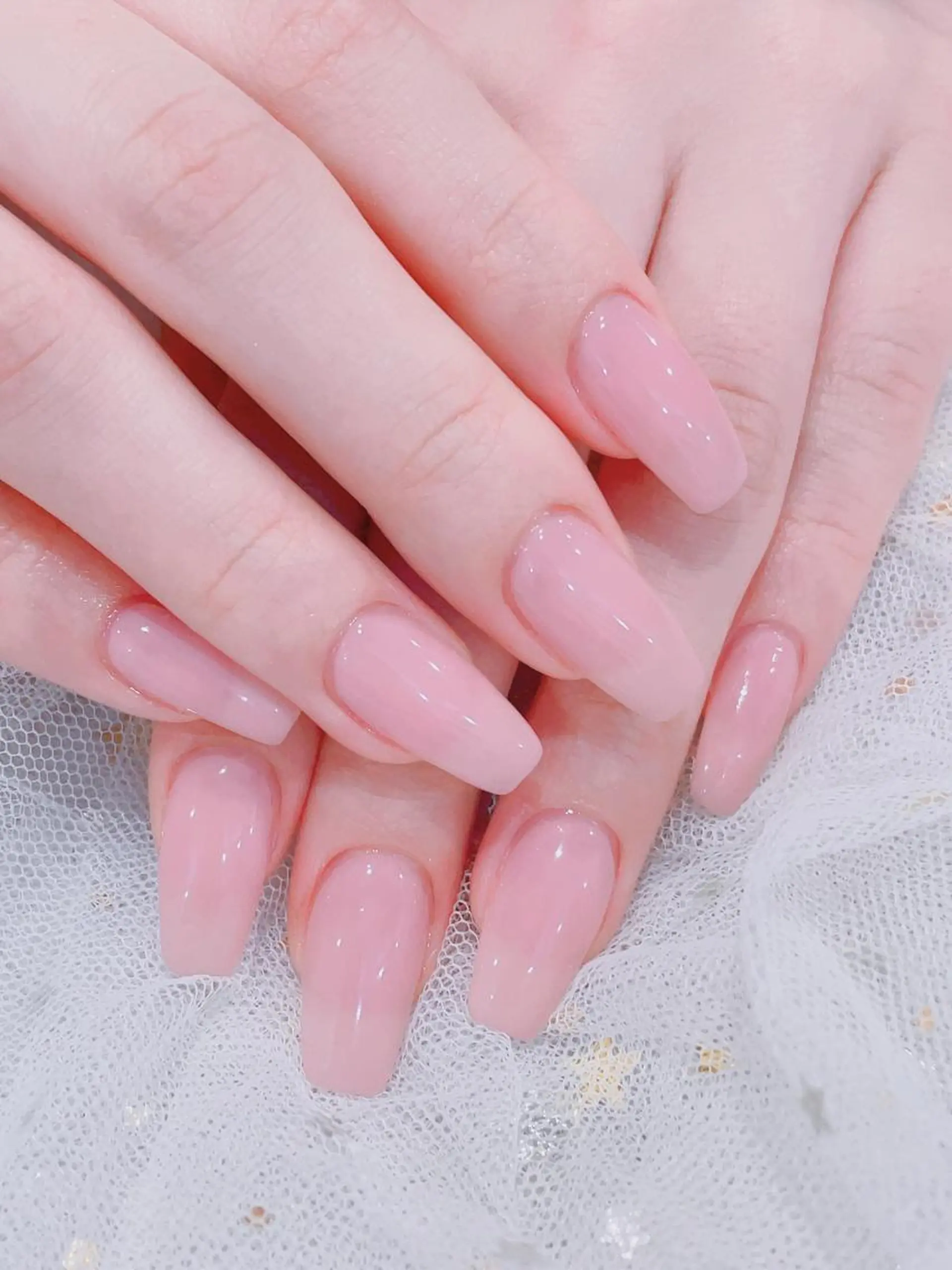 セミロング ネイル ワンカラーネイル ハンドネイル cho nailのネイルデザイン