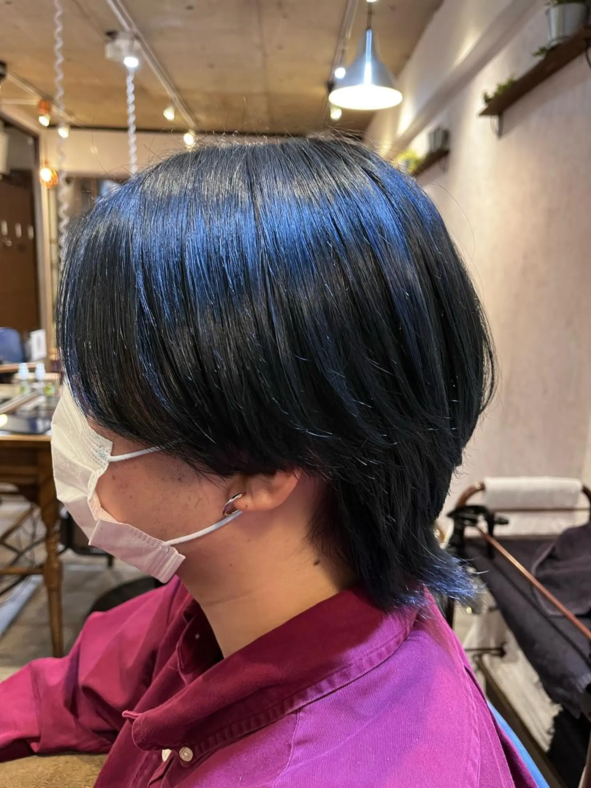 カラー メンズ メンズブリーチ メンズ韓国風 マッシュウルフ マッシュ メンズウルフカット Hair relaxation drop大森所属・佐藤槙哉 サトウシンヤのヘアスタイル