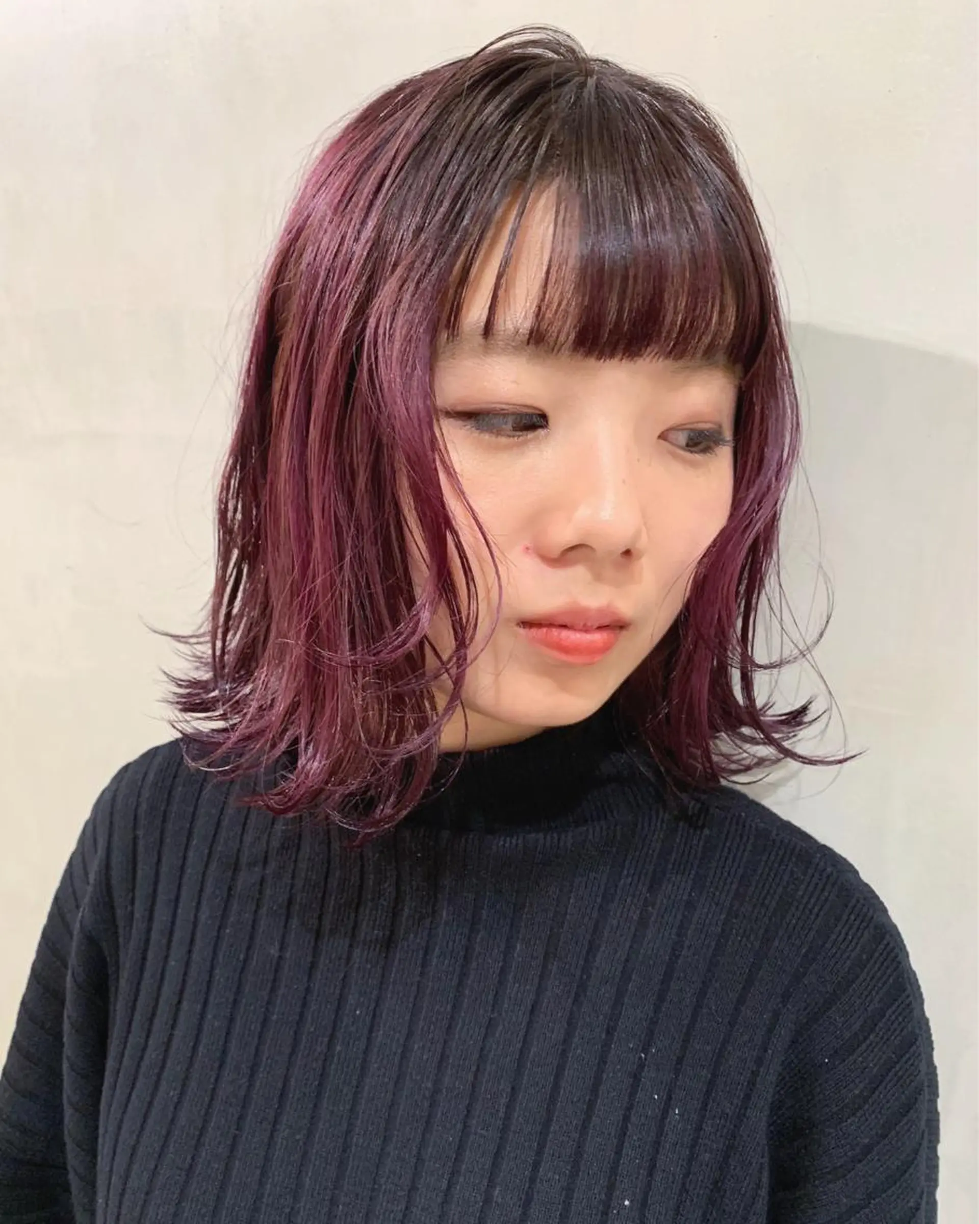 ミディアム カラー カット ヘアカラー トリートメント 優 作のヘアスタイル